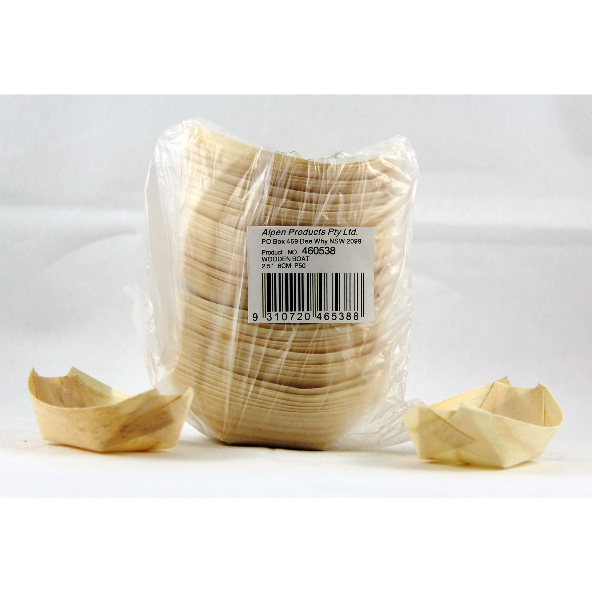 Eco Collection Wooden Boats 60x45mm (50 Pack)