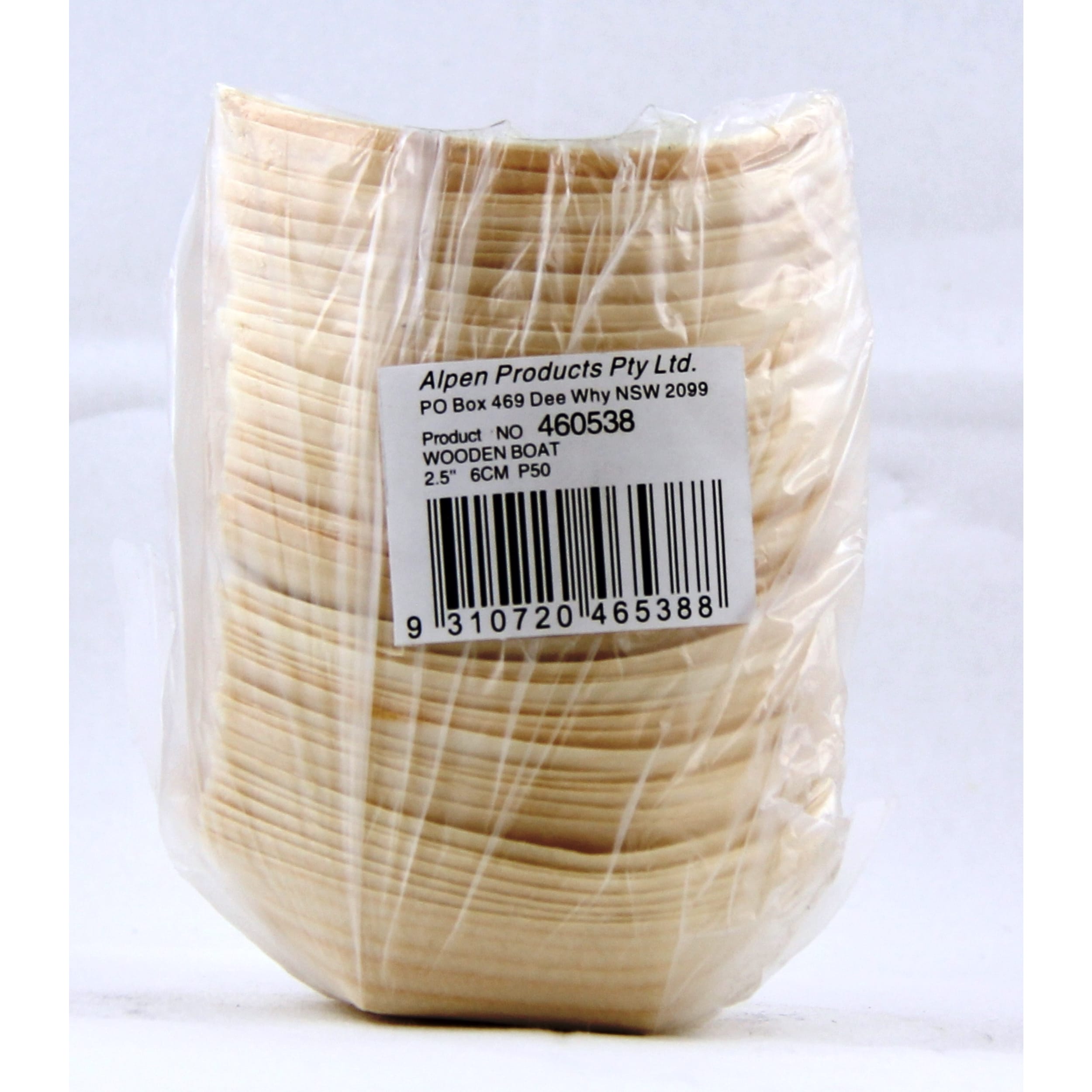 Eco Collection Wooden Boats 60x45mm (50 Pack)