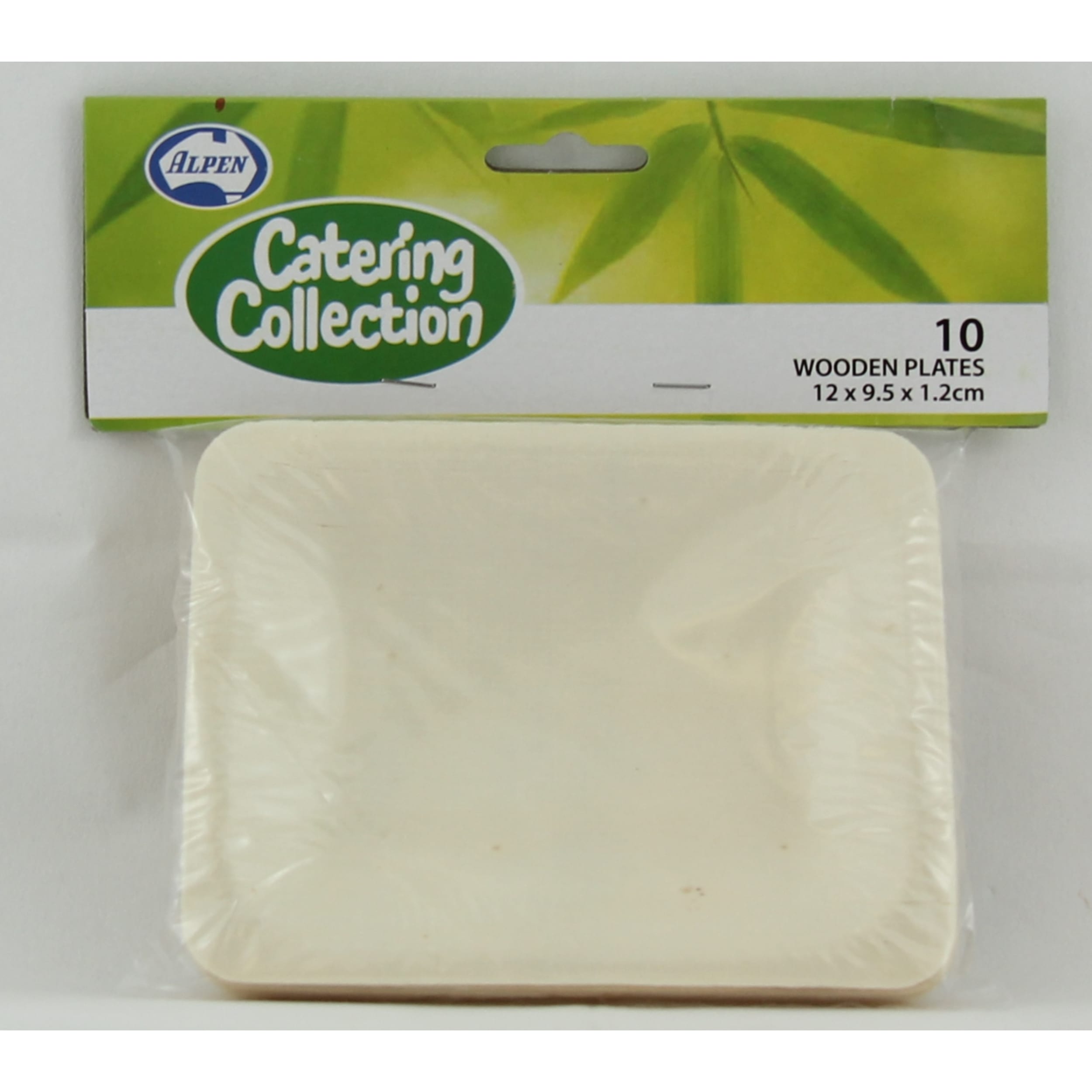 Eco Collection Wooden Plates 12 x 9.5 x 1.2cm (10 Pack)