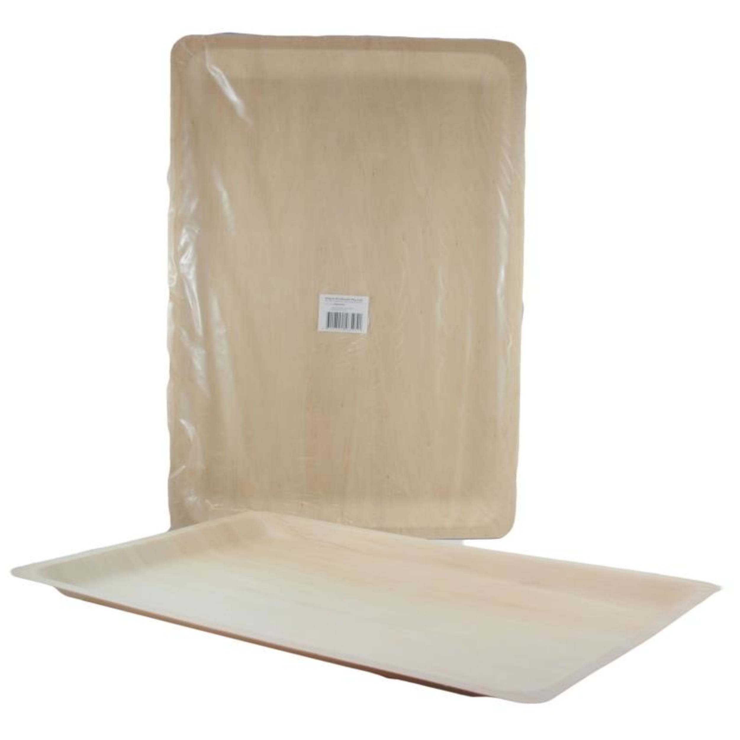 Eco Collection Wooden Plates 40 x 28 x 2cm (25 Pack)