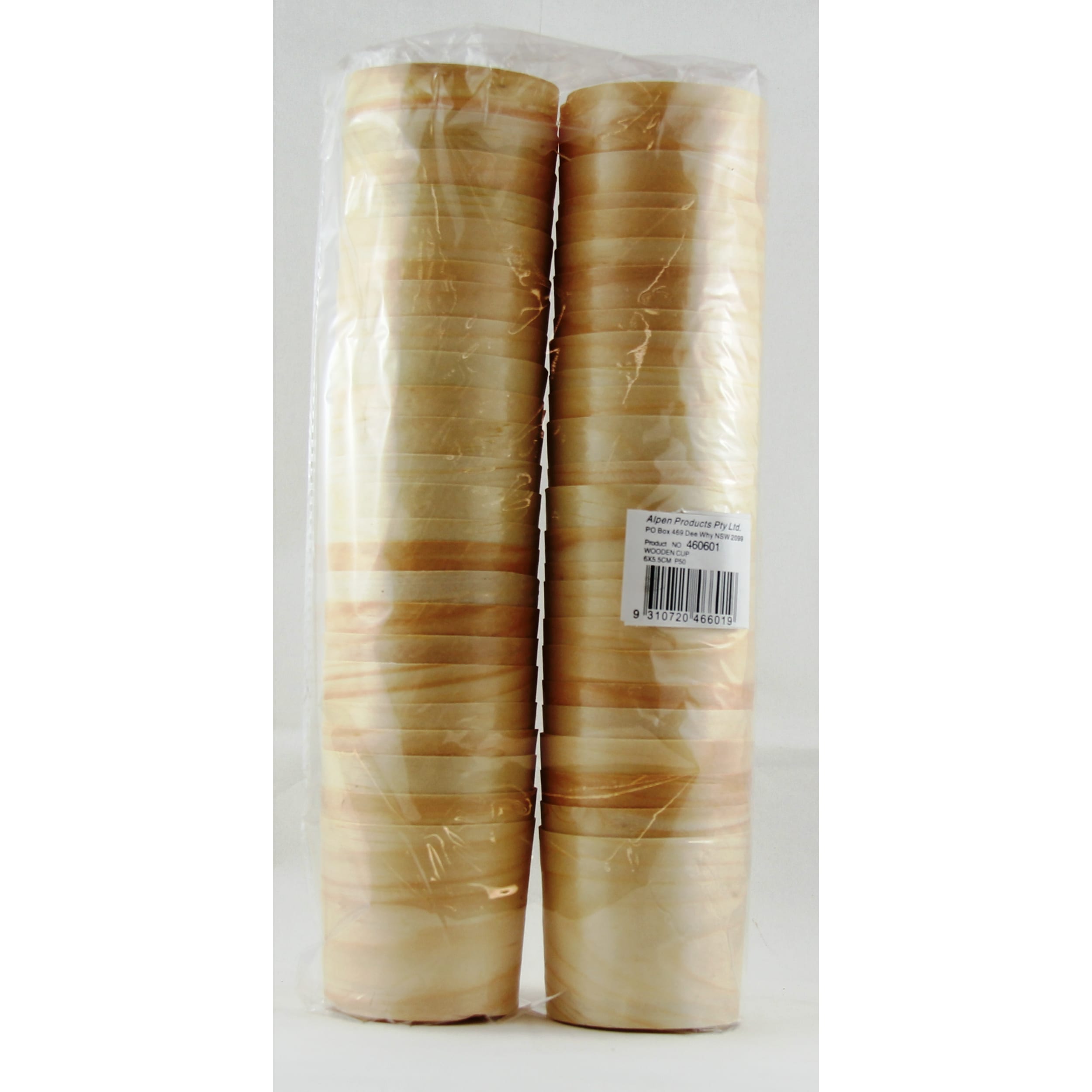 Eco Collection Wooden Cups 6x5.5cm (50 Pack)