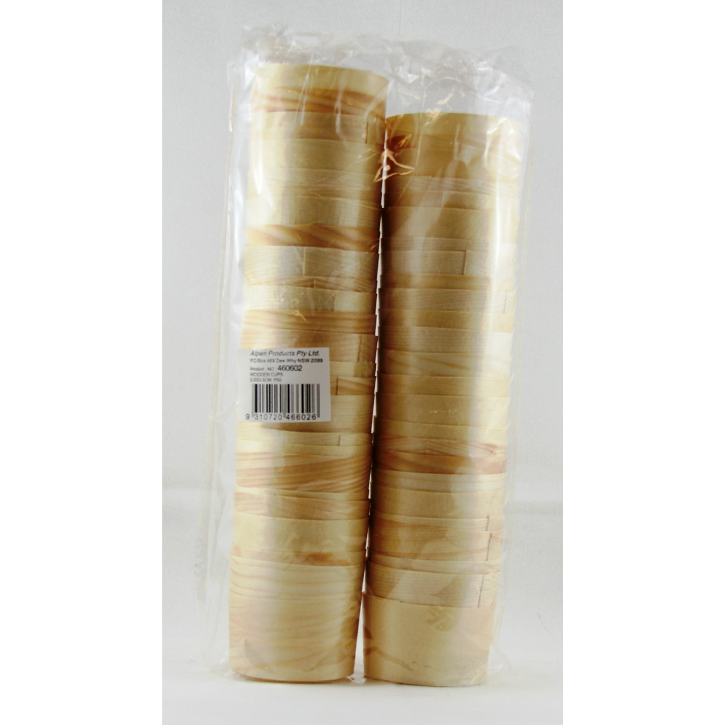 Eco Collection Wooden Cups 5.5x3.5cm (50 Pack)