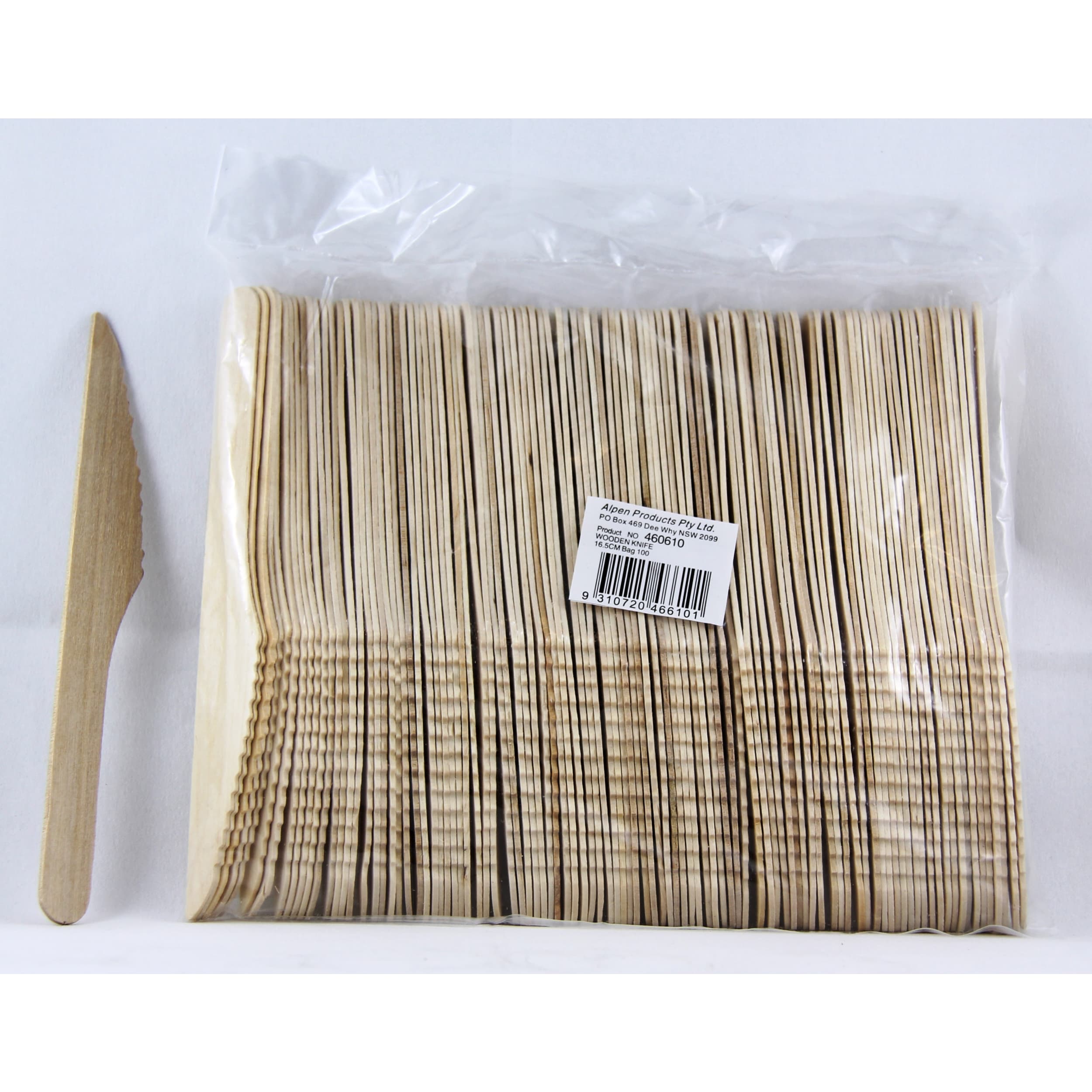 Eco Collection Wooden Knives 165mm (100 Pack)