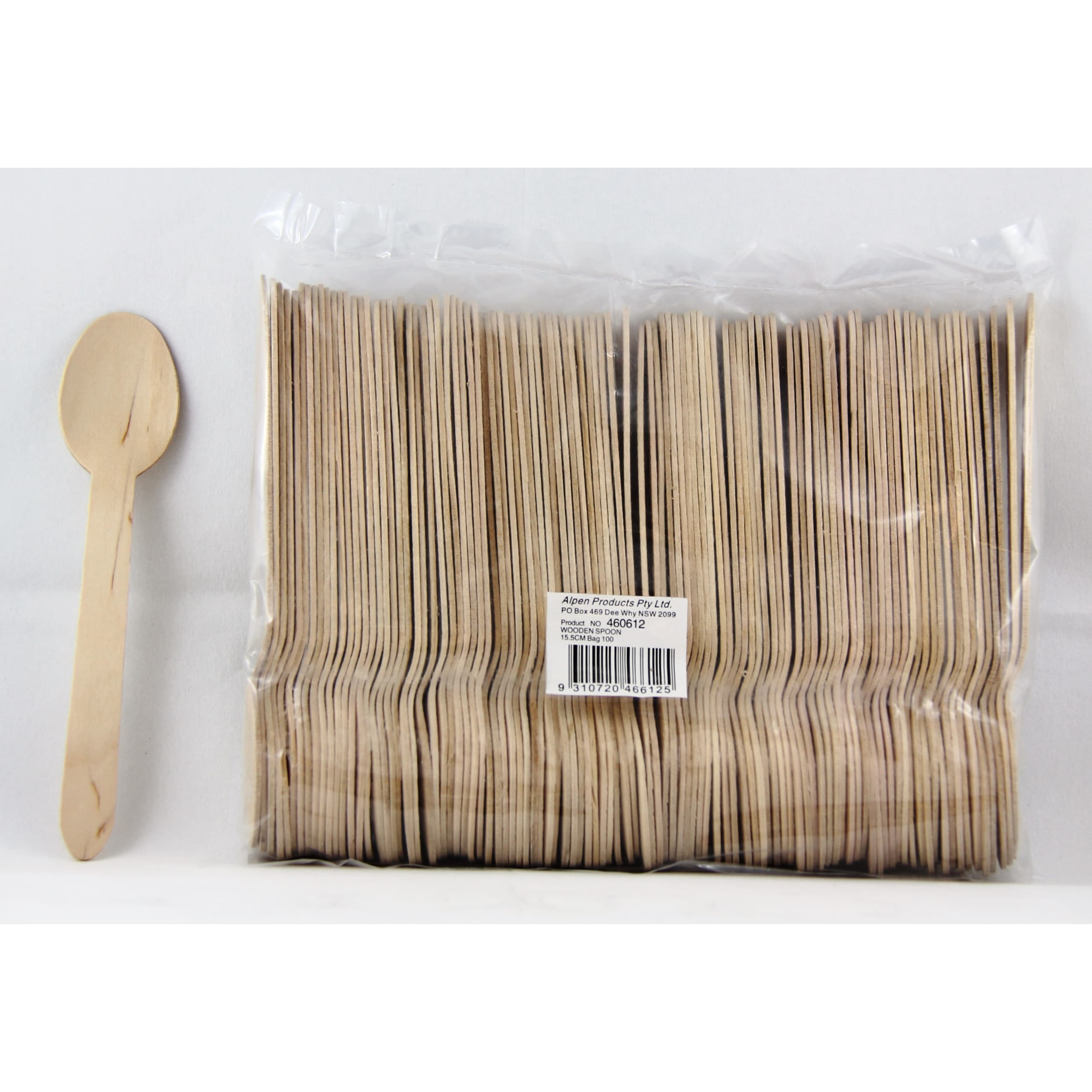 Eco Collection Wooden Spoons 155mm (100 Pack)