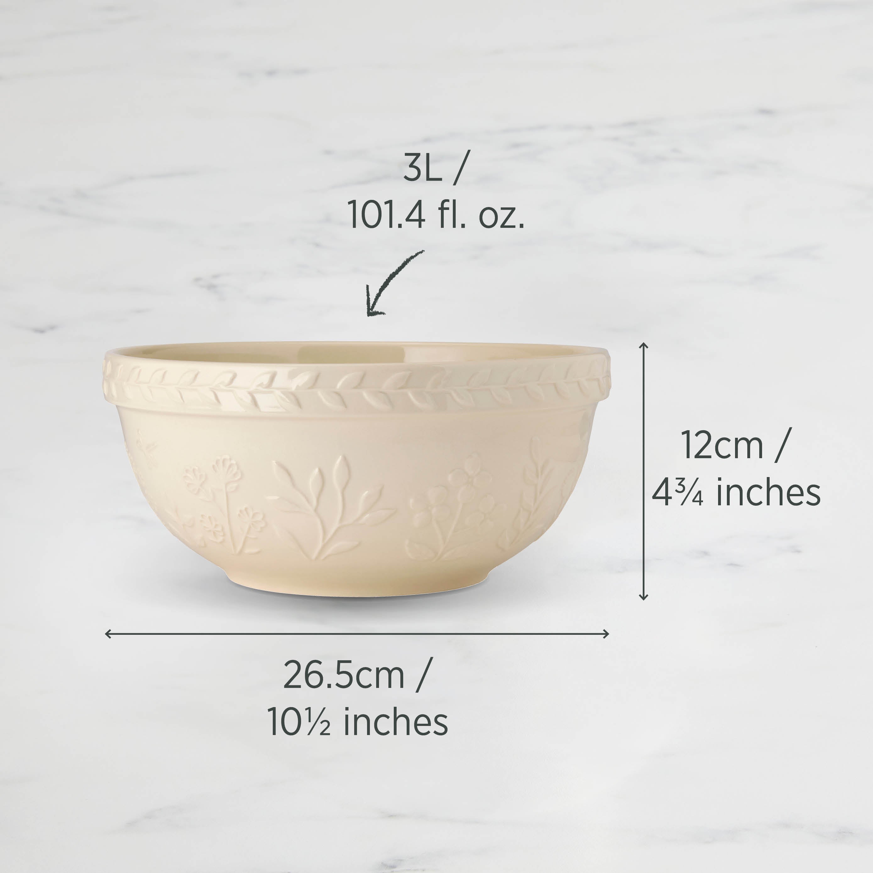 Wiltshire Baking Traditions Stoneware Mixing Bowl 3L (26.5cm)