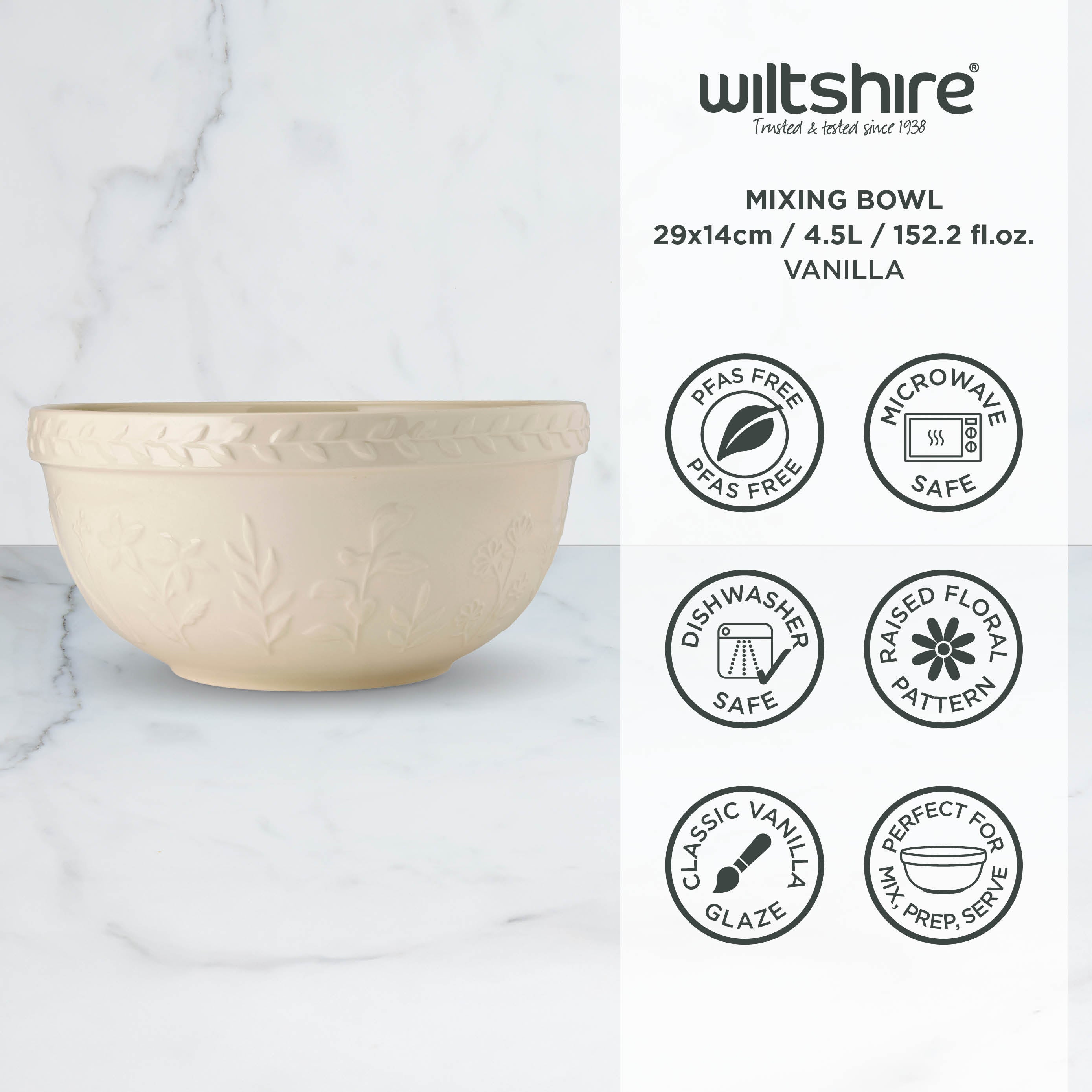 Wiltshire Baking Traditions Stoneware Mixing Bowl 4.5L (29cm)
