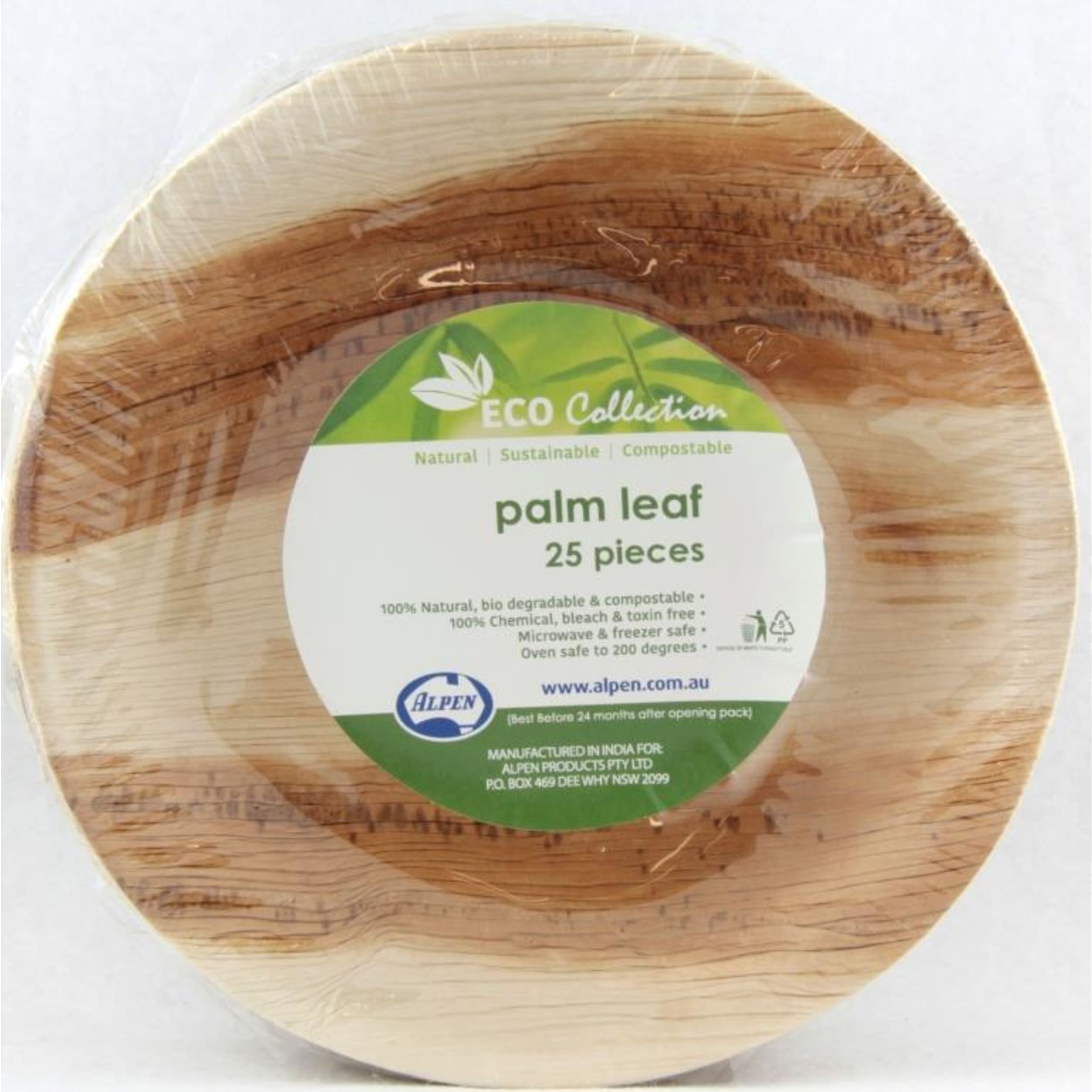 Eco Collection Palm Leaf Round Bowl 150x35mm deep (25 Pack)