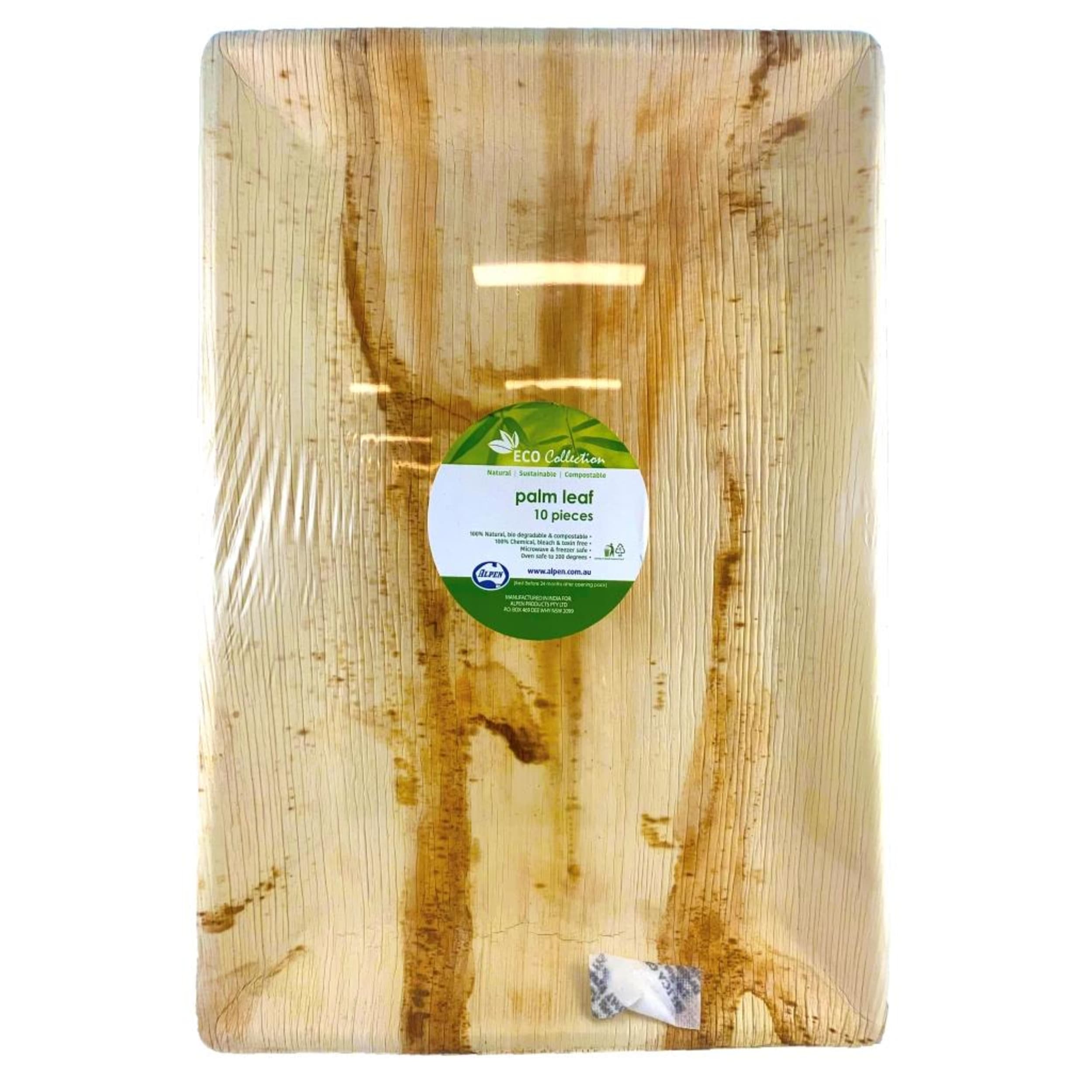 Eco Collection Palm Leaf Rectangle Platter 360x260 (10 Pack)