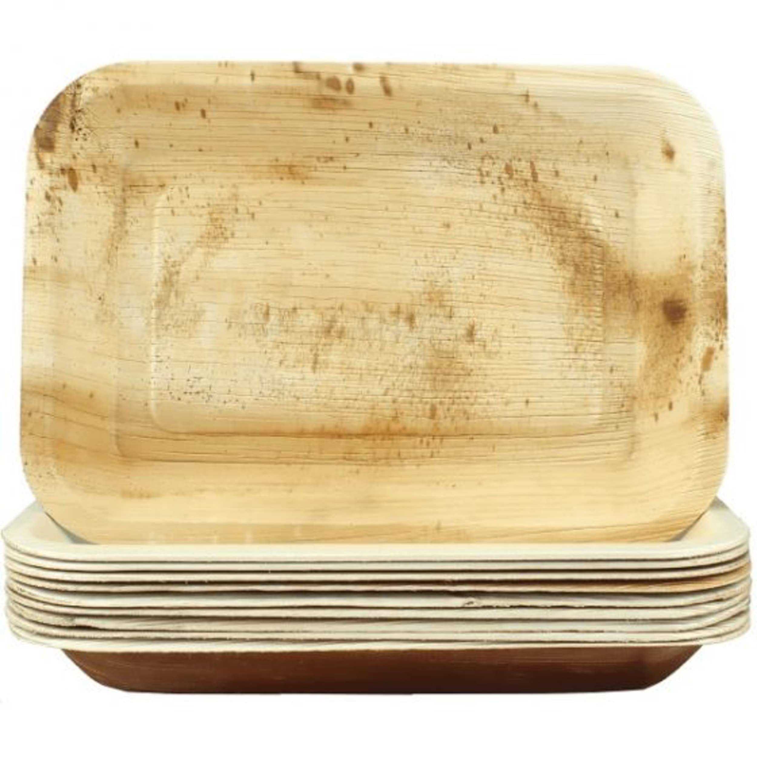 Eco Collection Palm Leaf Rectangle Plate 9x6.5inch 230x155x35mm (10 Pack)