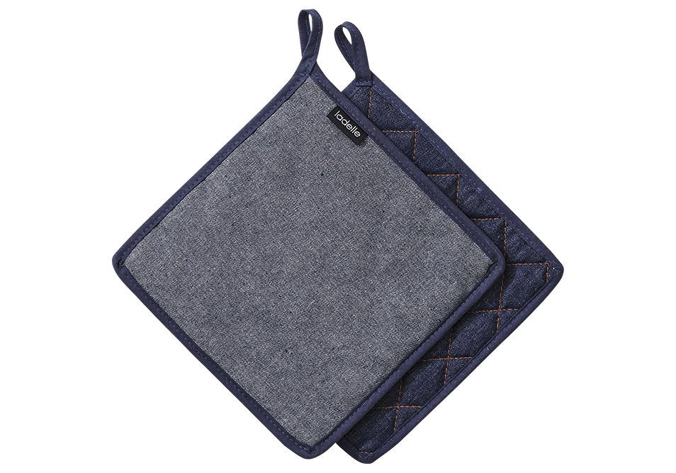Ladelle Denim Blue 2pk Pot Holder