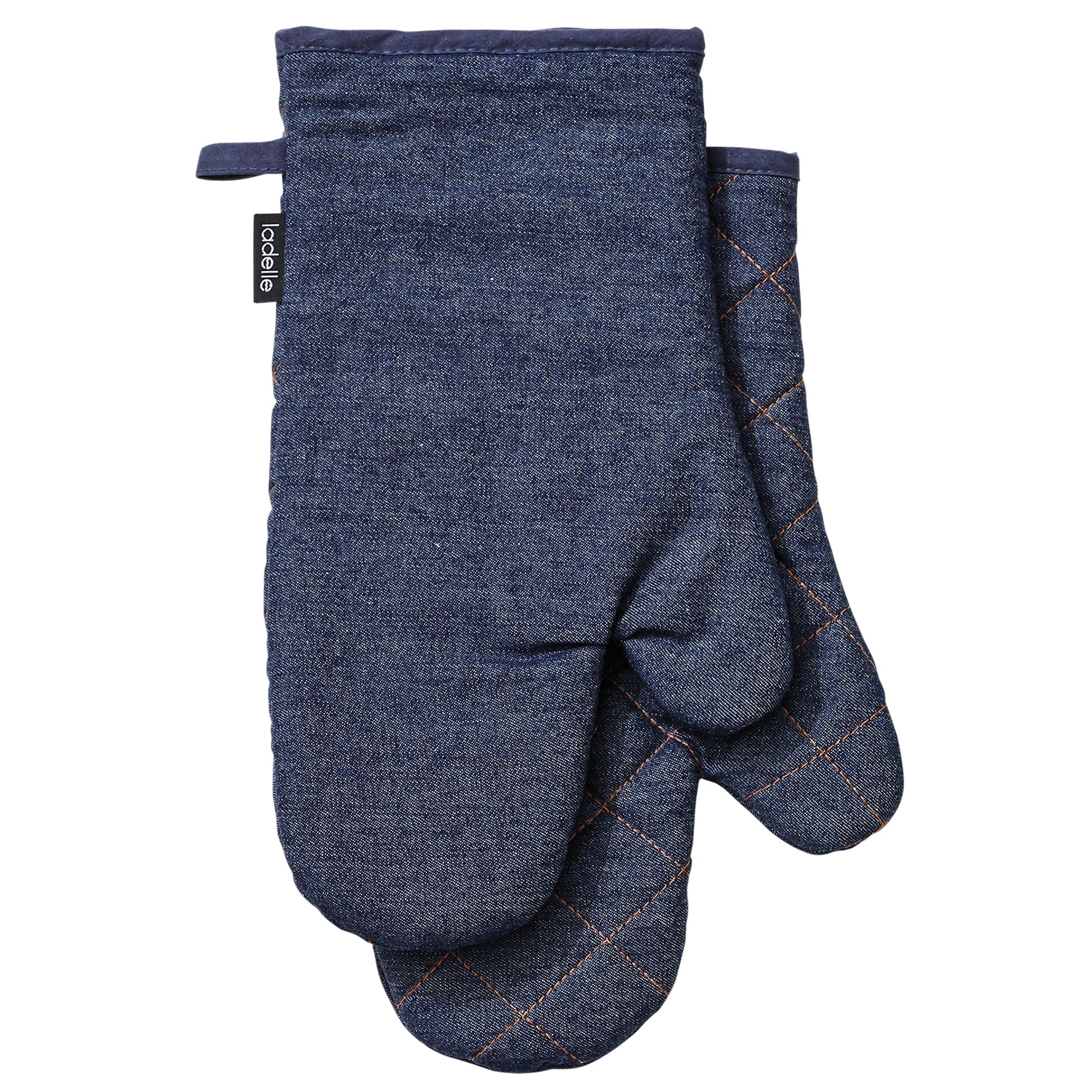 Ladelle Denim Blue 2pk Oven Mitt