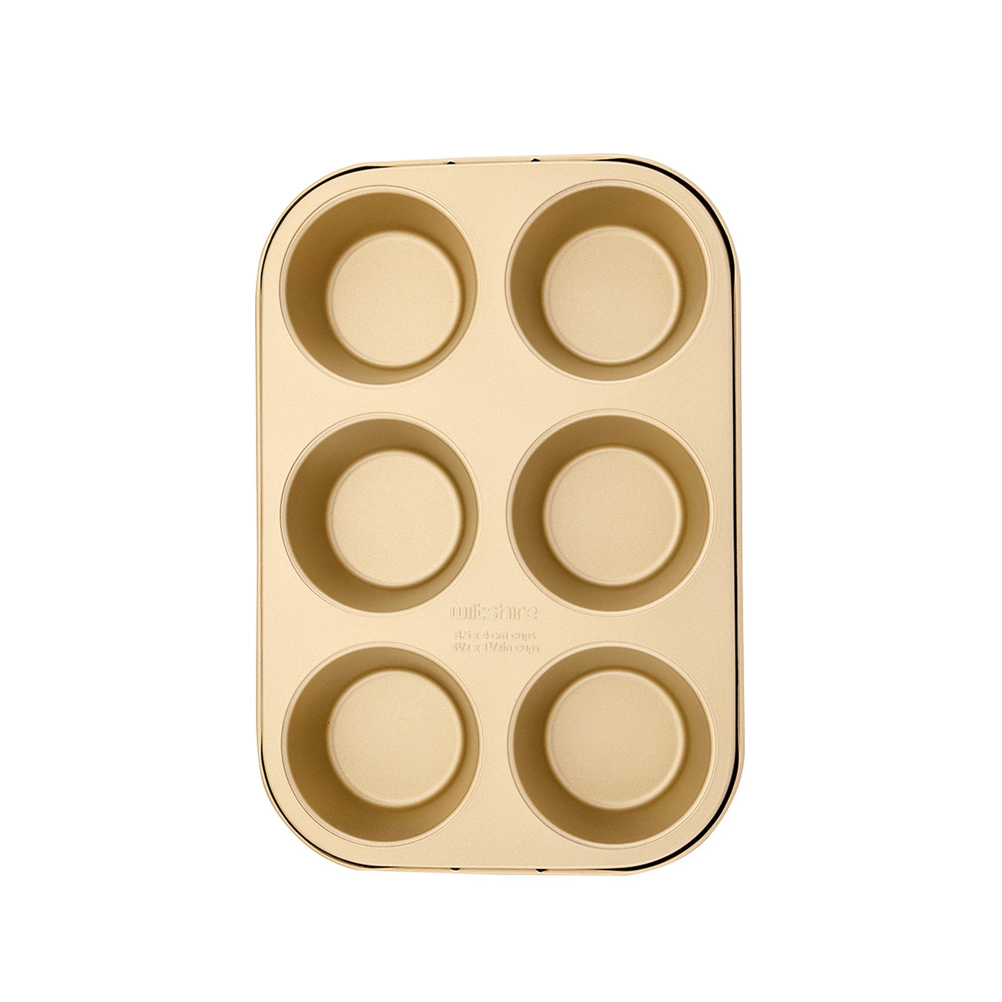 Wiltshire Champagne Gold Texas Muffin Pan 6 Cup
