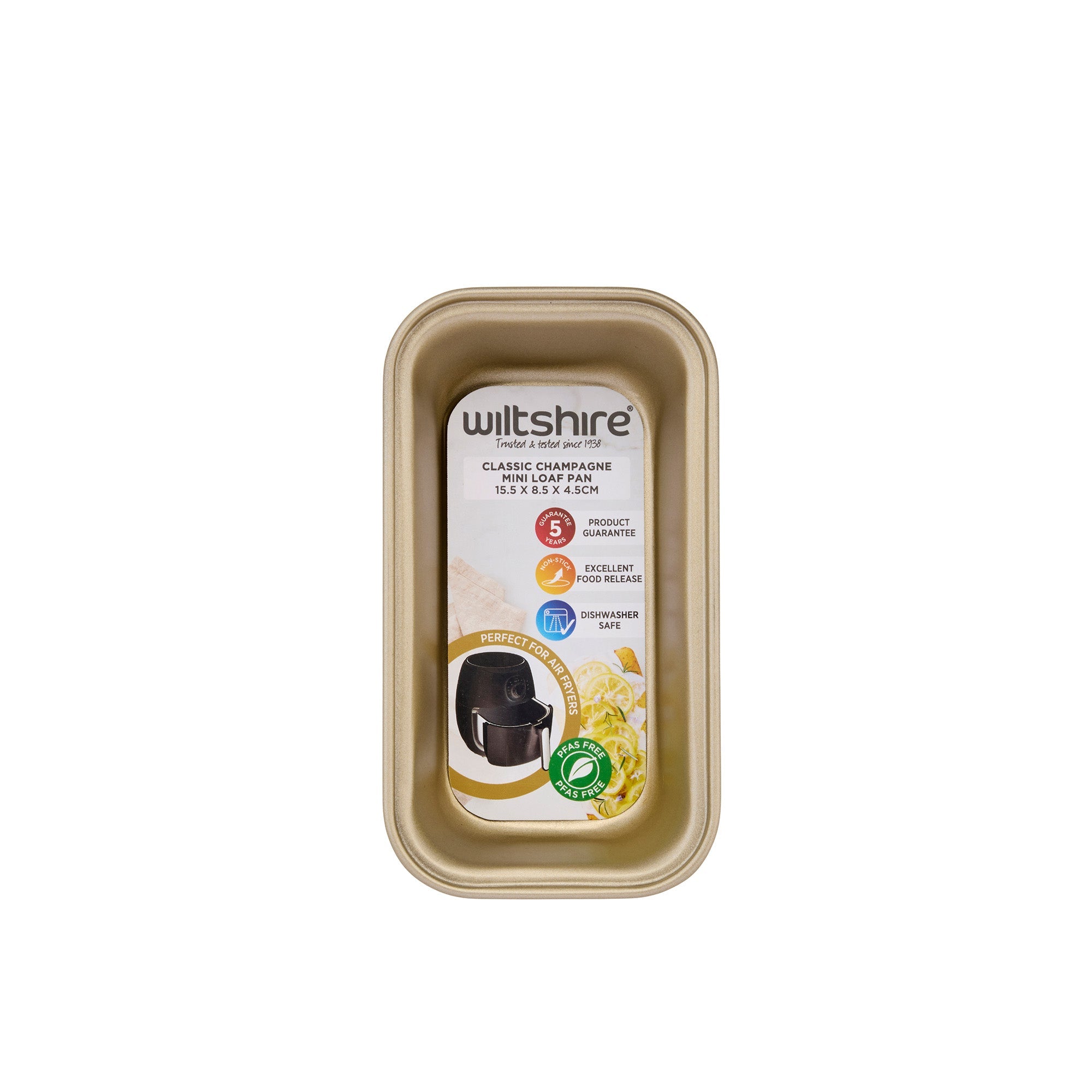 Wiltshire Champagne Gold Mini Loaf Pan 15.5cm - Airfryer or Oven