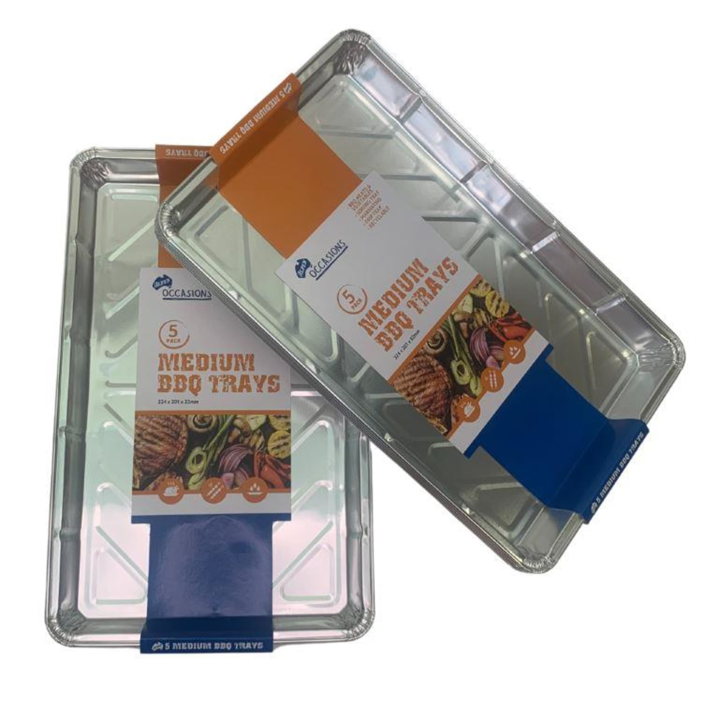 Catering Collection Medium BBQ Foil Tray 324x201x32mm (5 Pack)