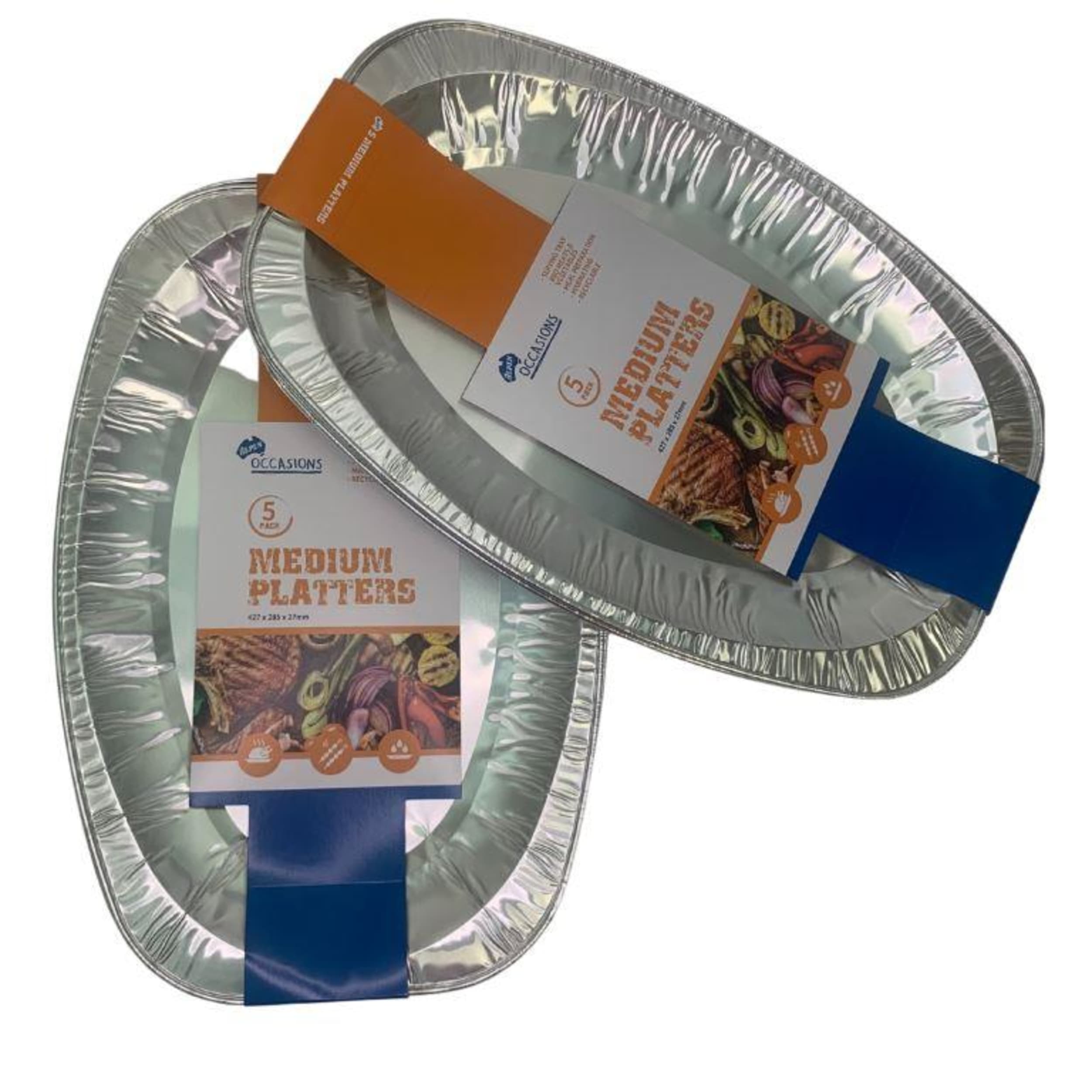 Catering Collection Medium Foil Platter 427x285x27mm (5 Pack)
