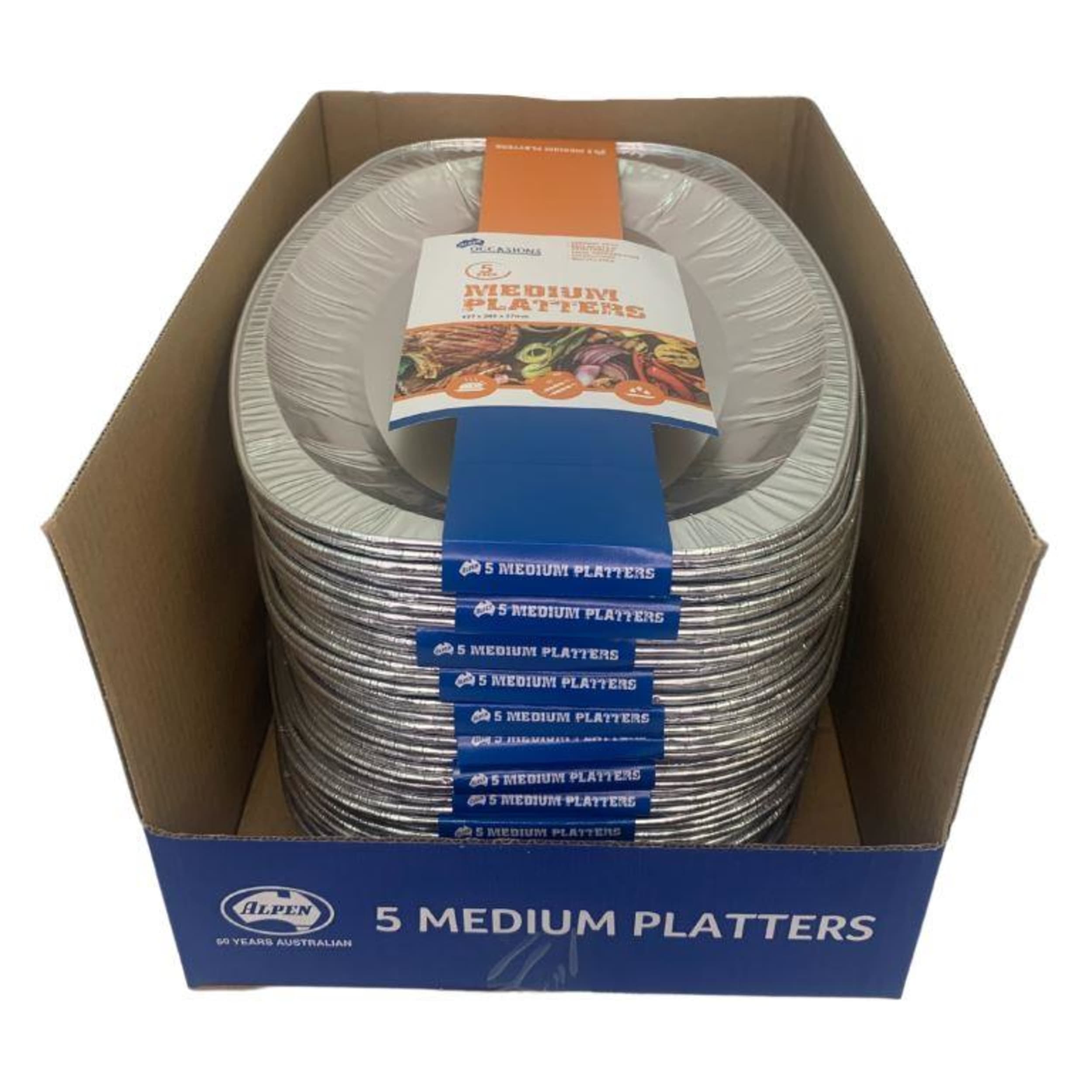 Catering Collection Medium Foil Platter 427x285x27mm (5 Pack)