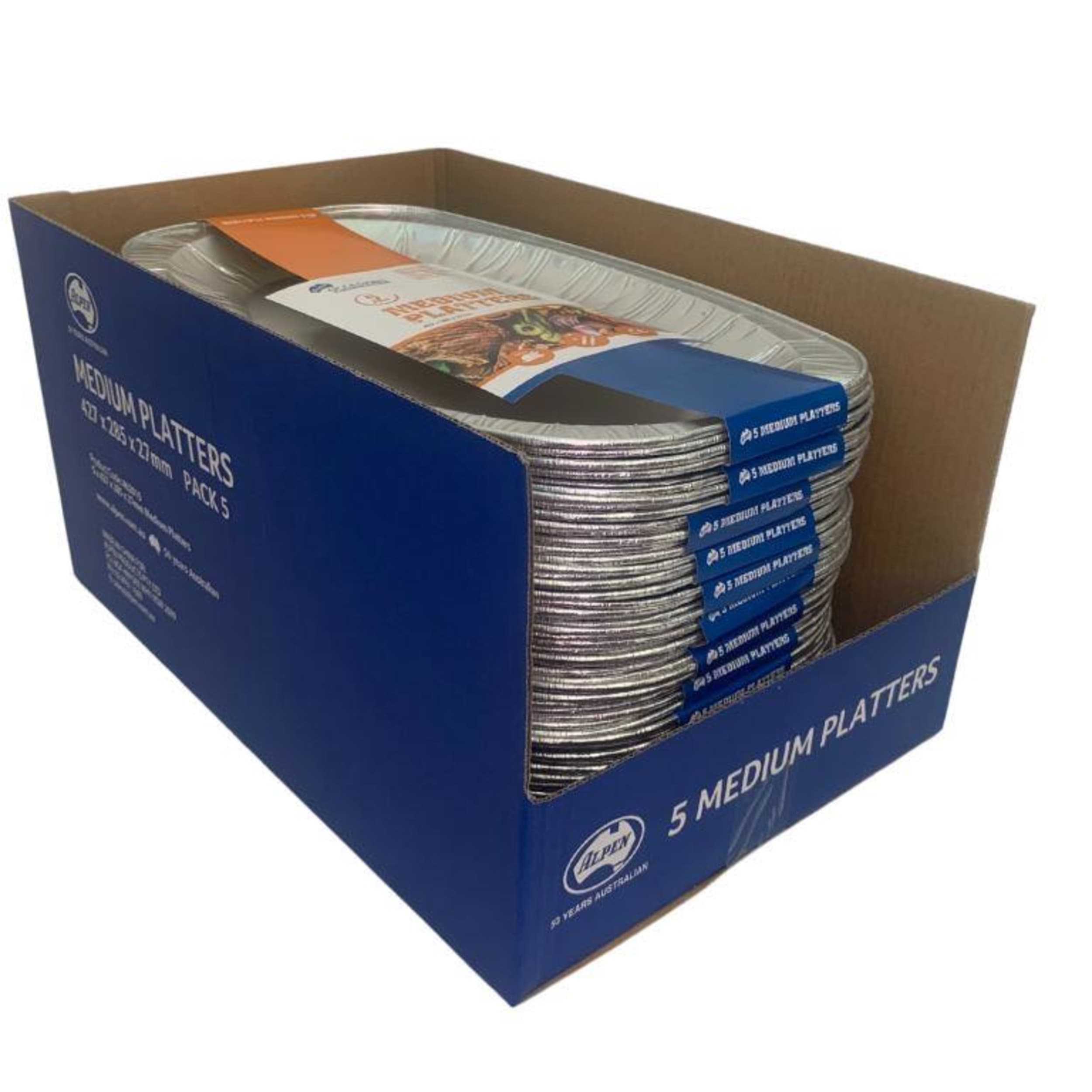 Catering Collection Medium Foil Platter 427x285x27mm (5 Pack)