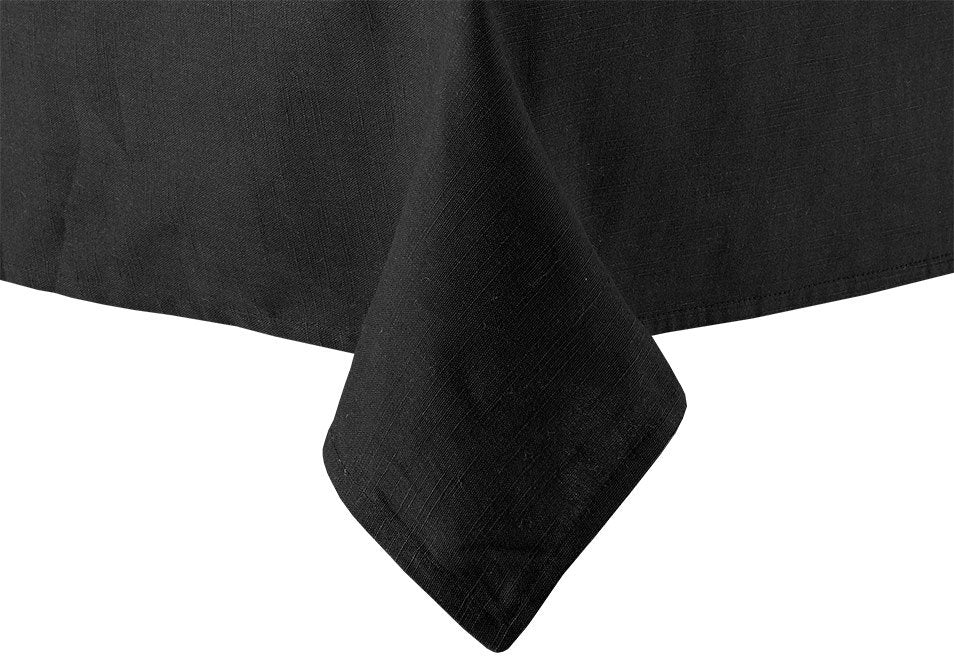 Ladelle Base Linen Look Black 1.5mx2.25m Tablecloth