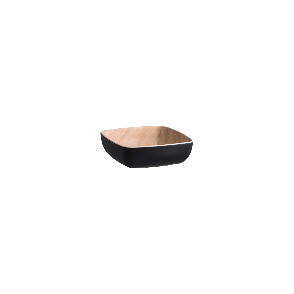 Zicco Melamine Echo Black & Birch Serving Bowl 165x165x55mm