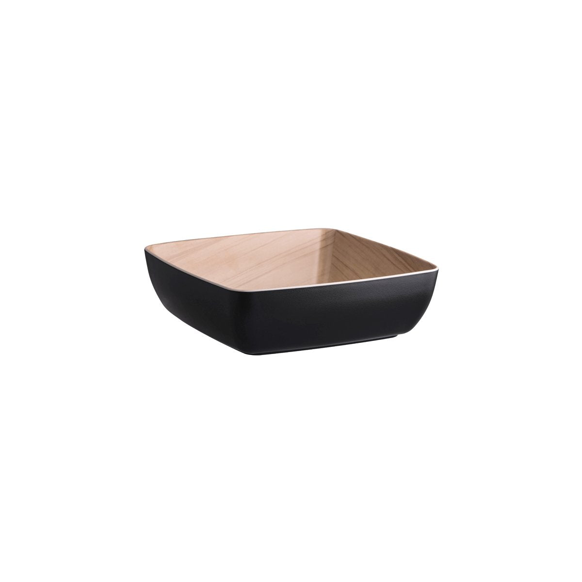 Zicco Melamine Echo Black & Birch Serving Bowl 250x250x75mm