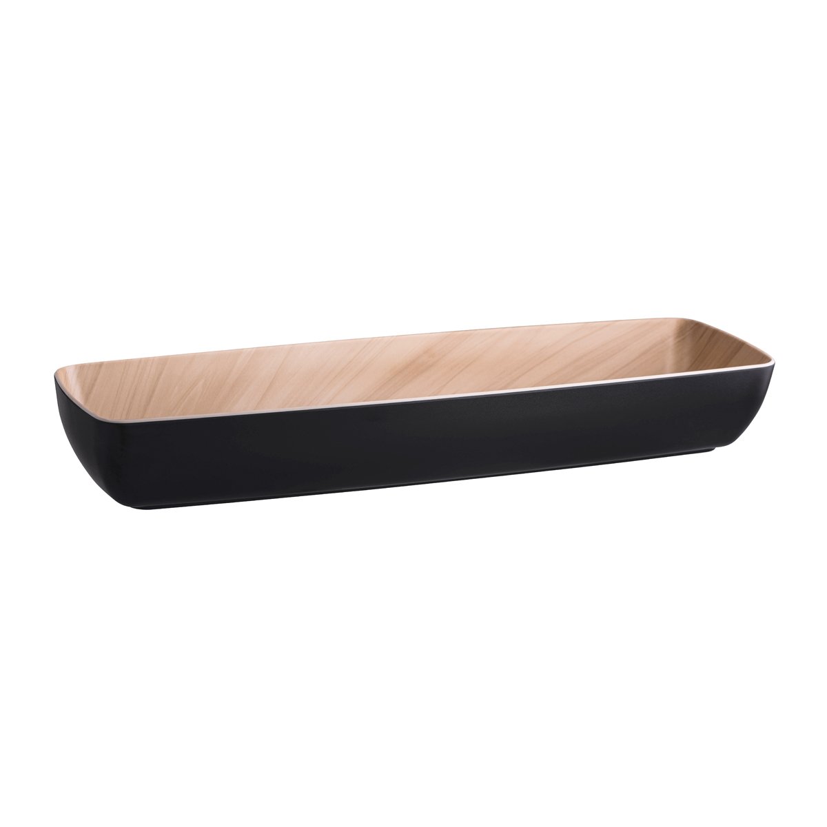 Zicco Melamine Echo Black & Birch Bowl 530x162x75mm