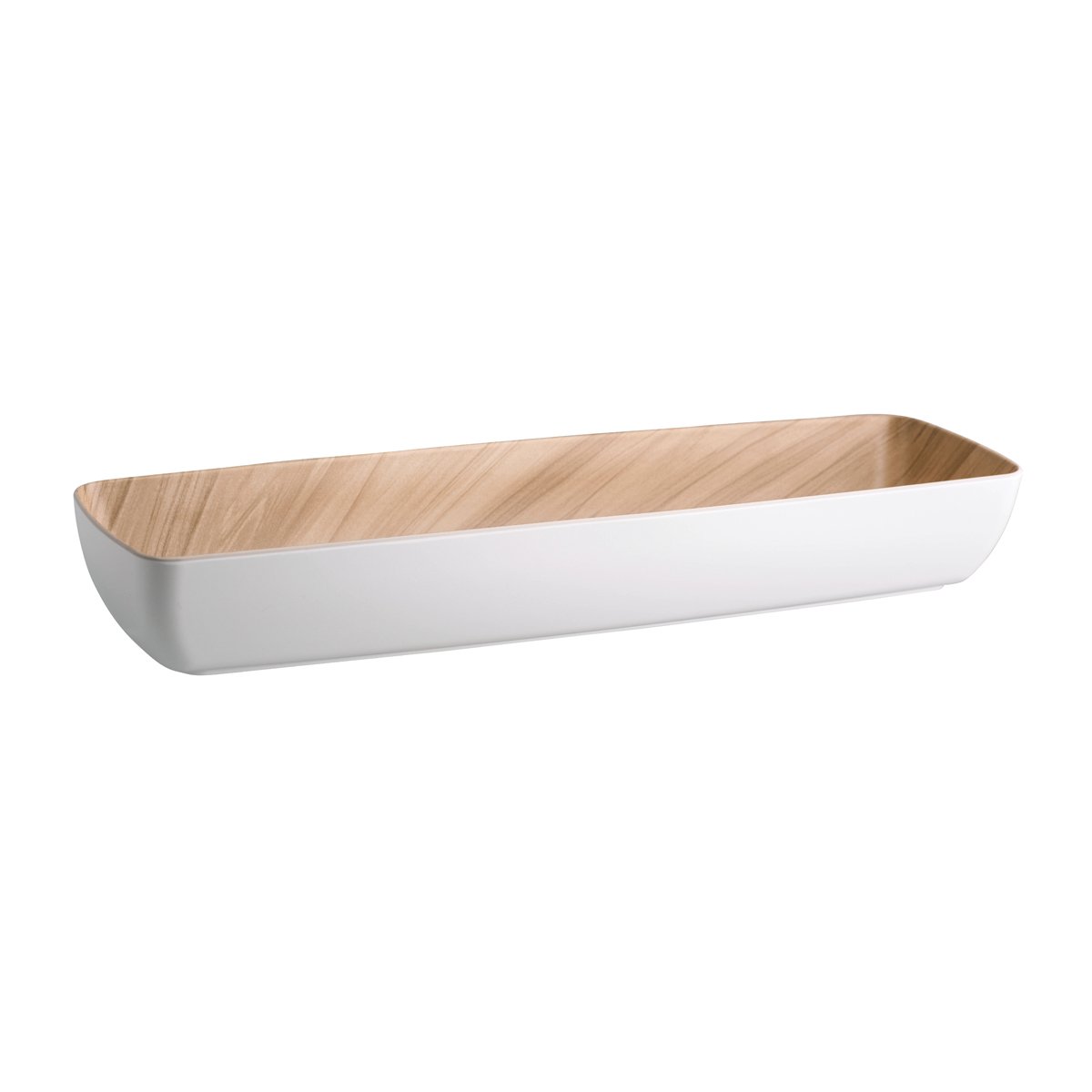 Zicco Melamine Echo White & Birch Bowl 530x162x75mm