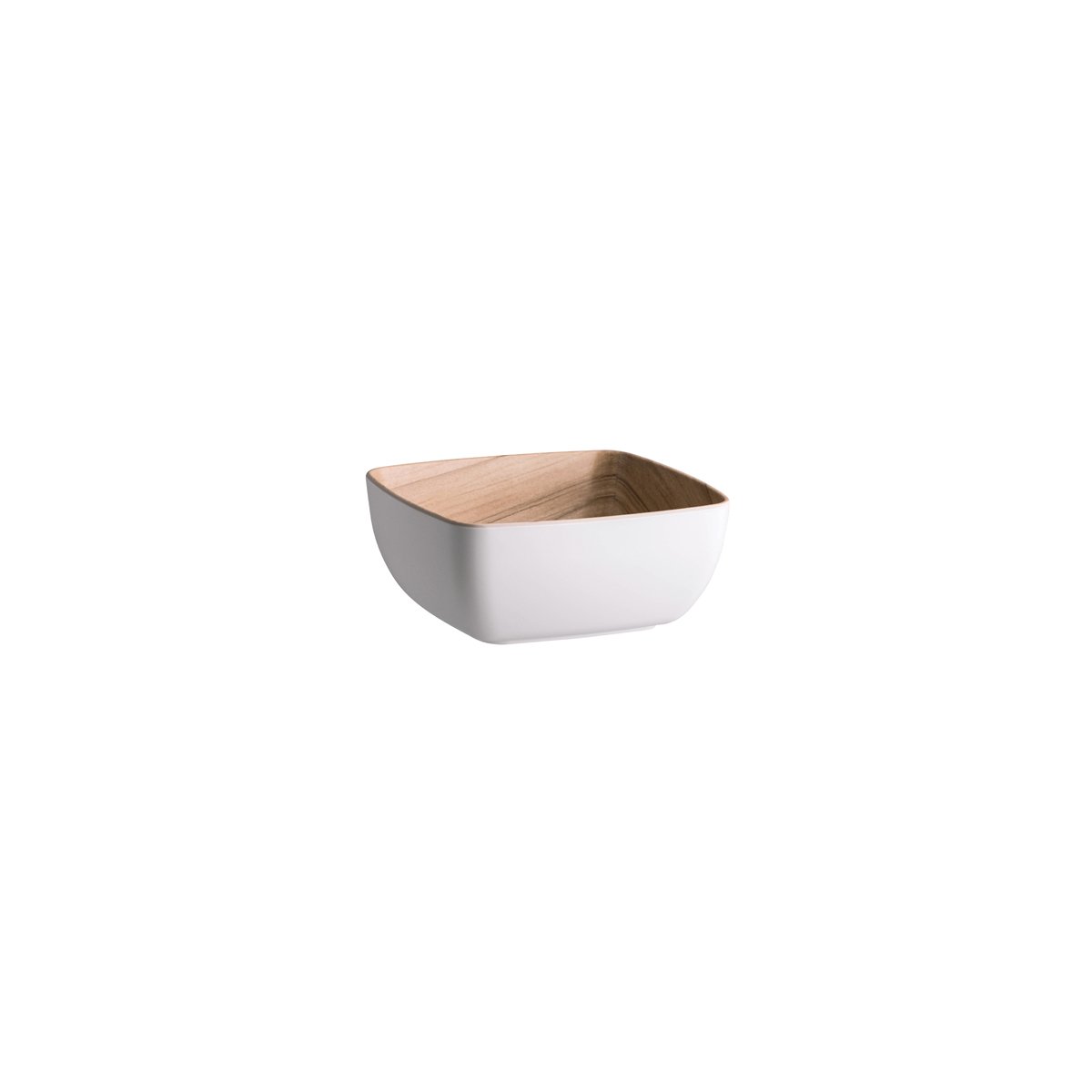 Zicco Melamine Echo White & Birch Serving Bowl 176x162x75mm