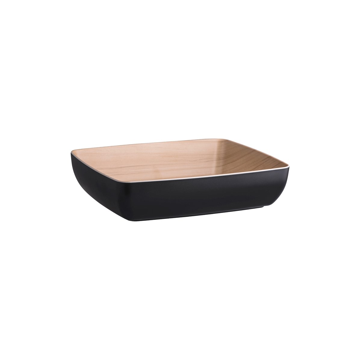 Zicco Melamine Echo Black & Birch Bowl 325x265x75mm