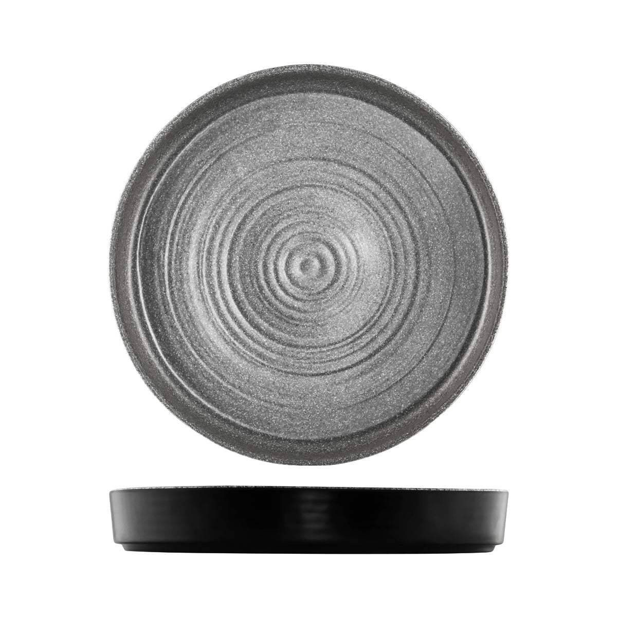 Cheforward Infuse Stone/Grey Round Platter (406mm Ø 62mm H - Stone Grey)