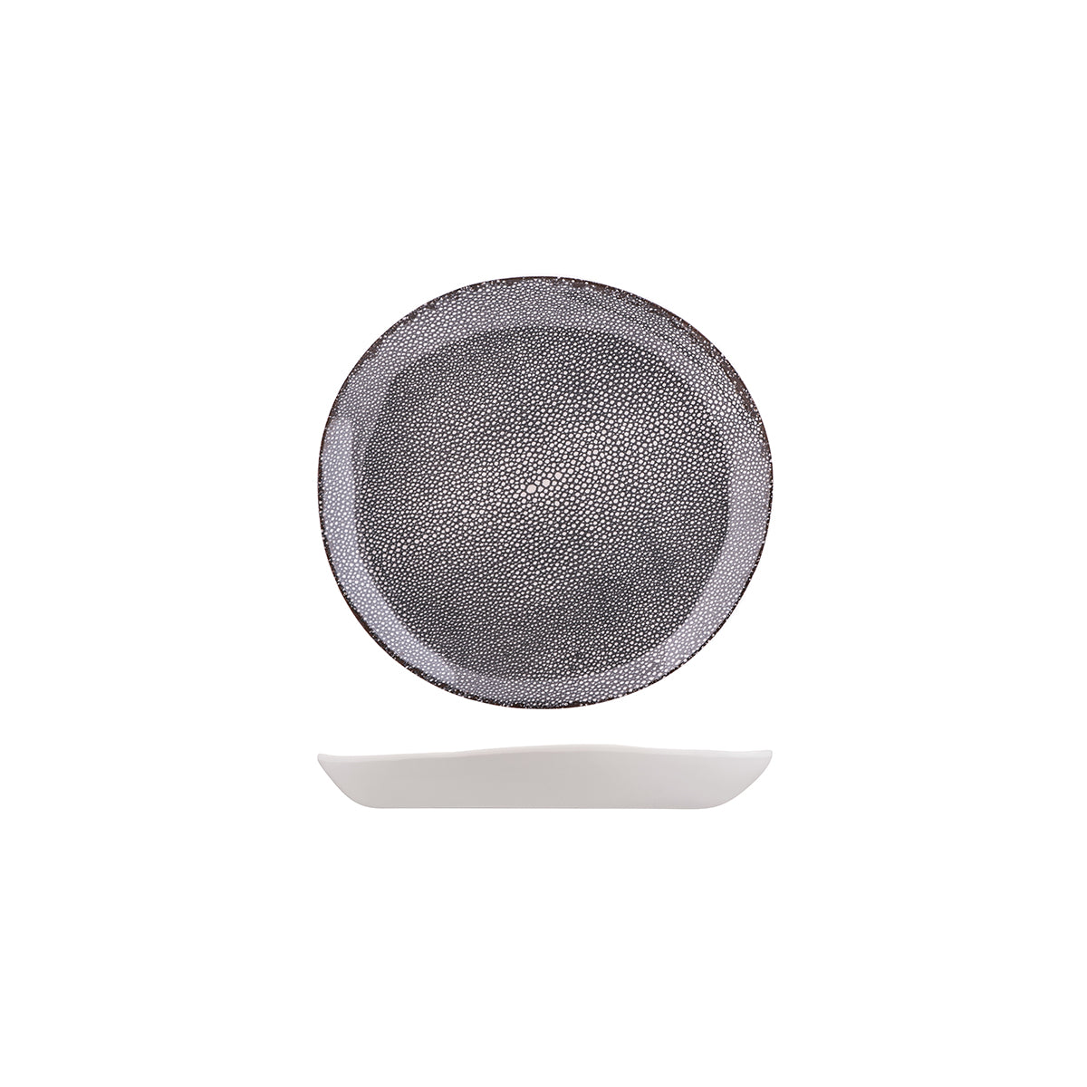 Fortessa Bubbly Grey Round Plate (200mm Ø)