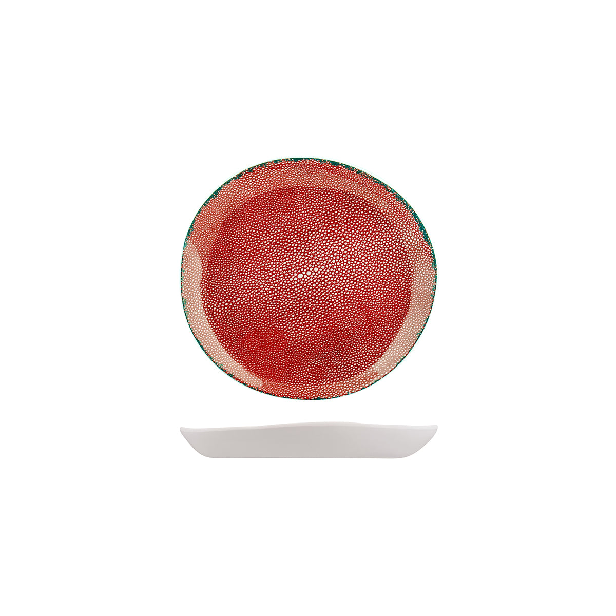 Fortessa Bubbly Red Round Plate (200mm Ø)