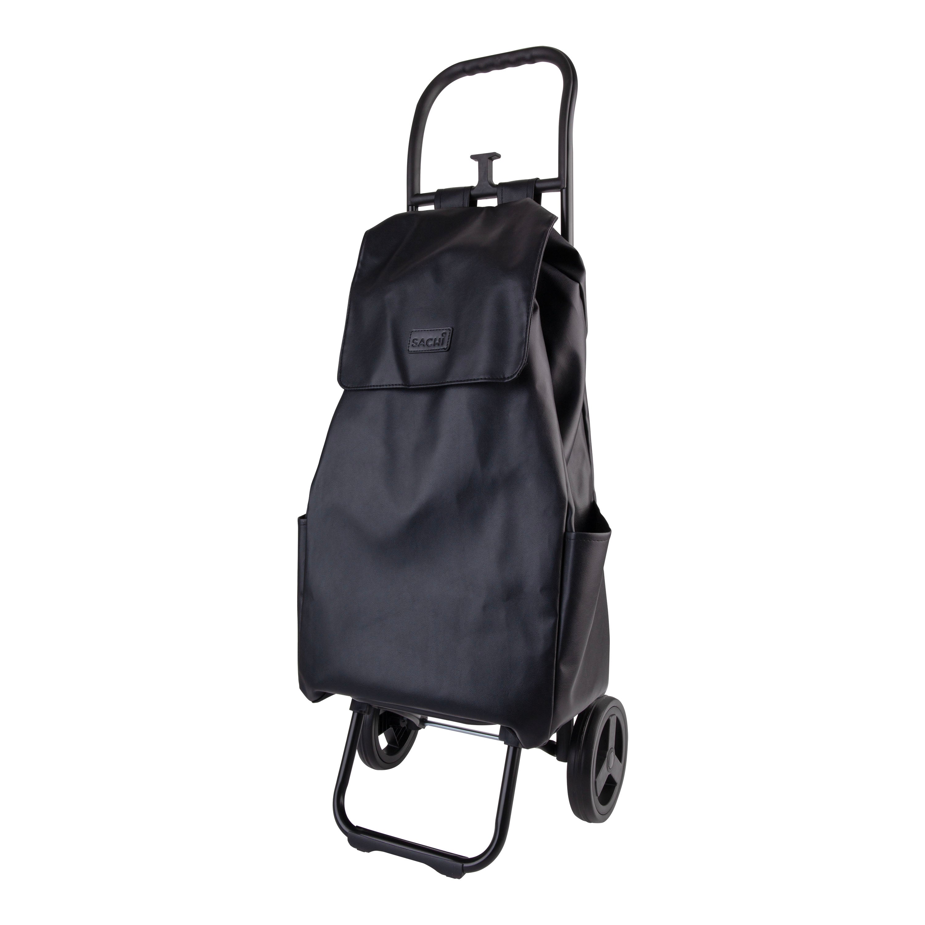 Sachi Cosmo Vegan Leather Shopping Trolley - Licorice