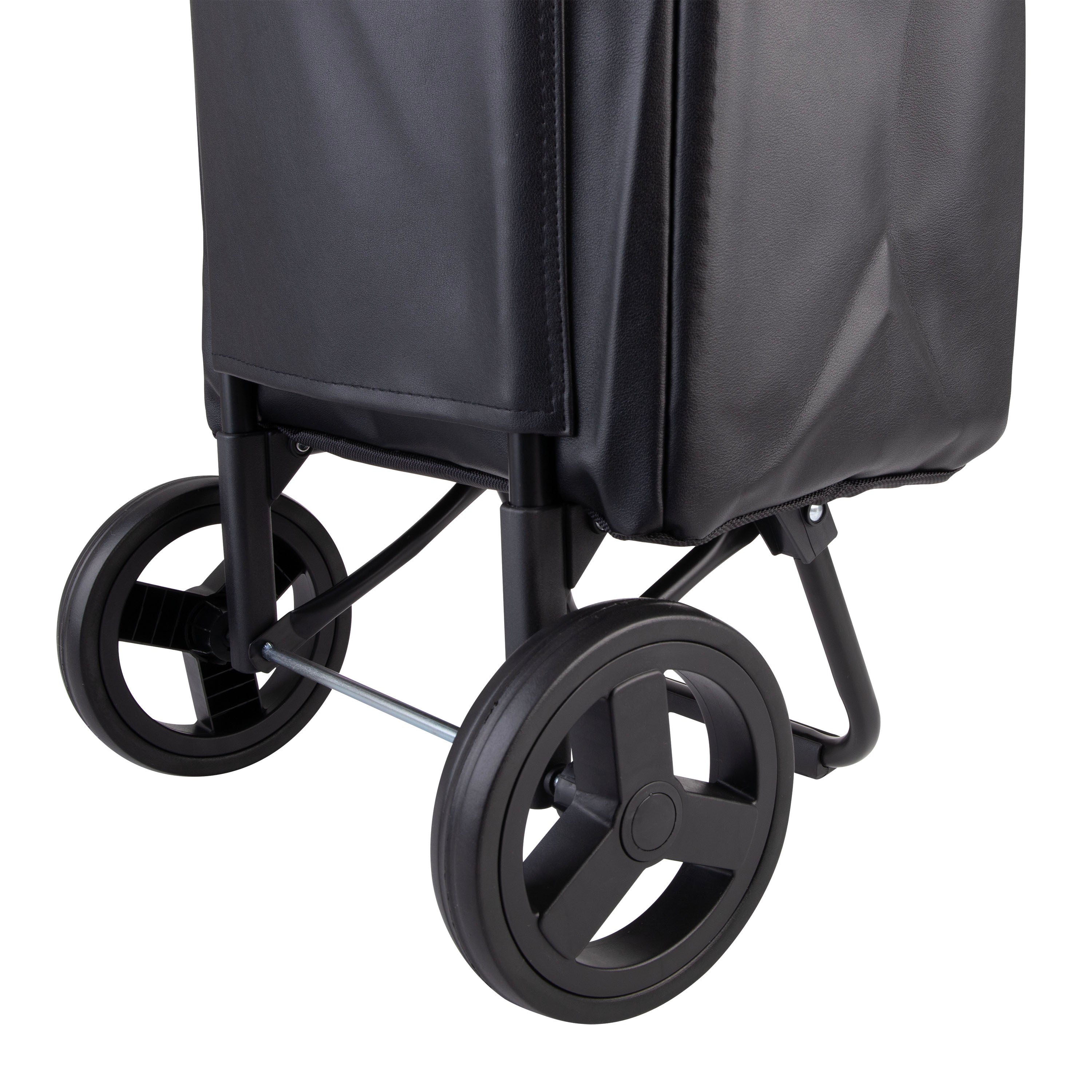 Sachi Cosmo Vegan Leather Shopping Trolley - Licorice