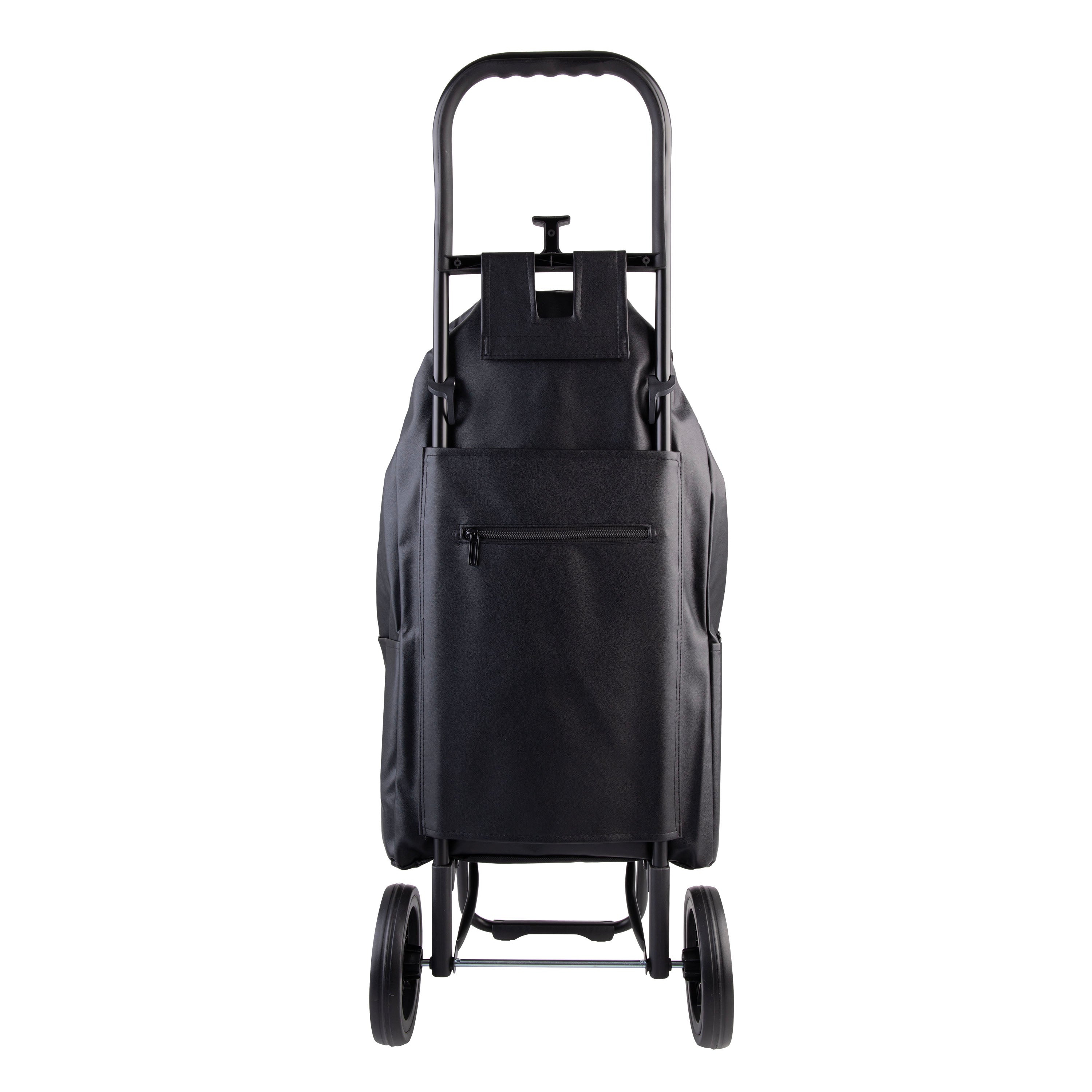 Sachi Cosmo Vegan Leather Shopping Trolley - Licorice