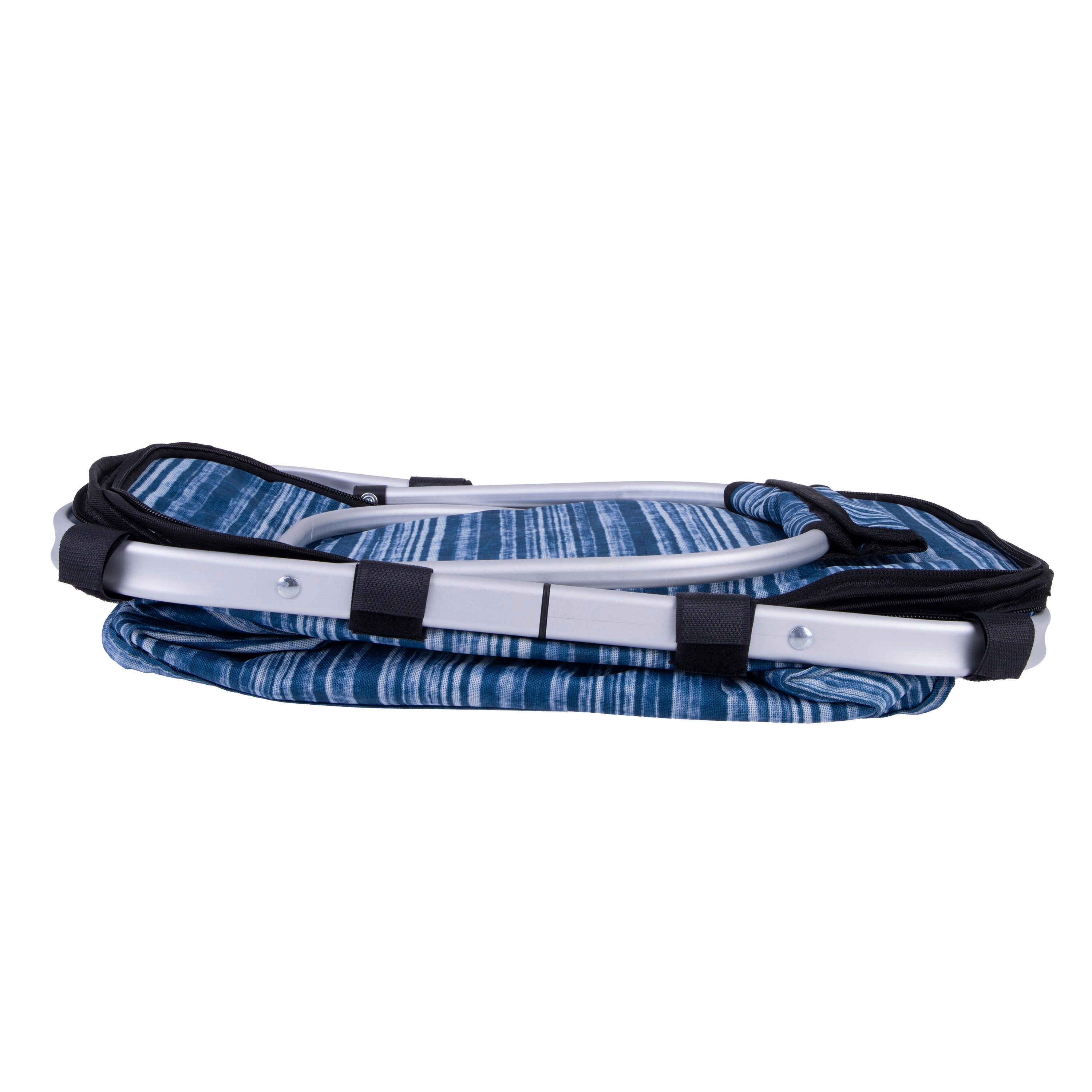 Sachi Insulated Carry Basket with Lid - Blue Stripes