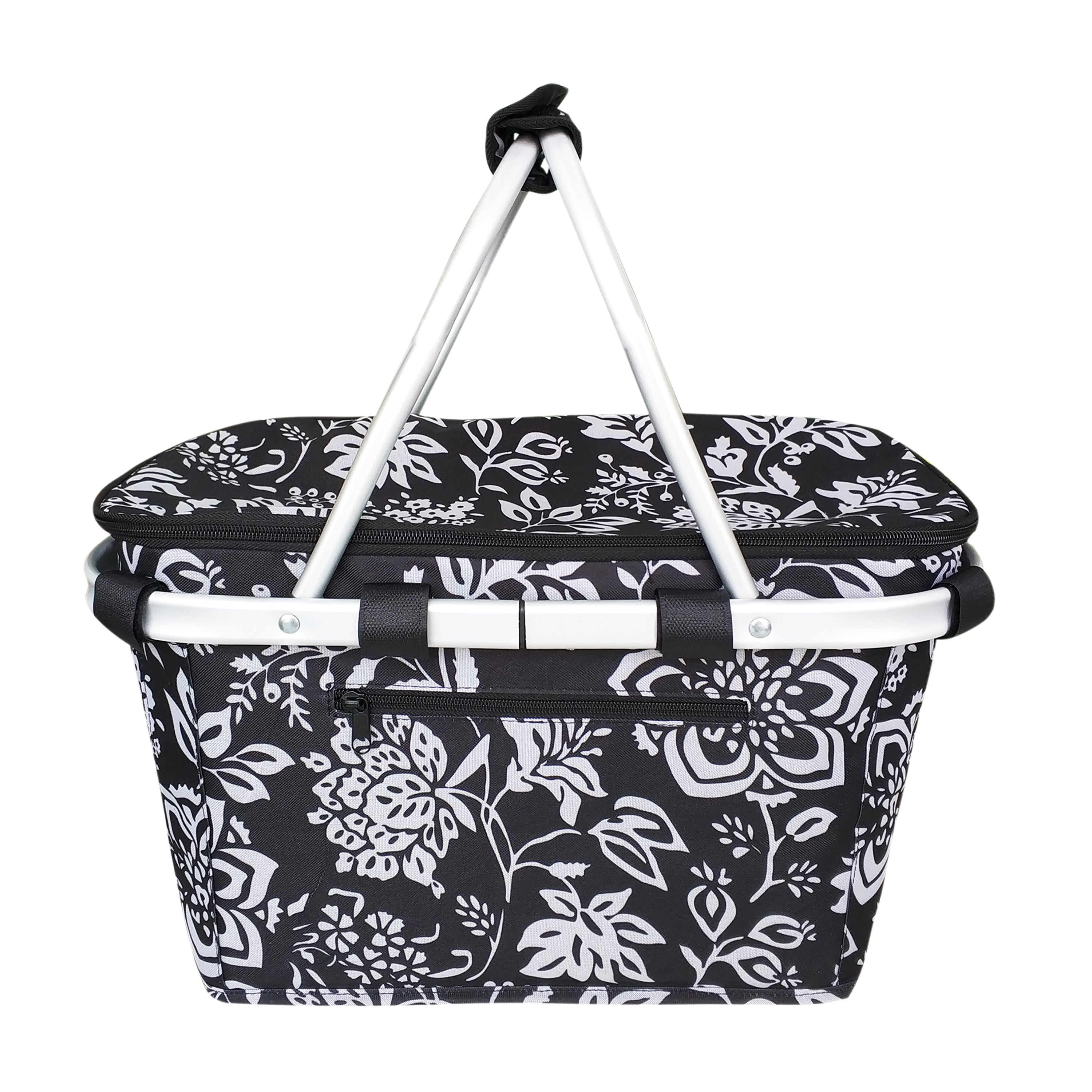 Sachi Insulated Carry Basket with Lid - Camellia Black
