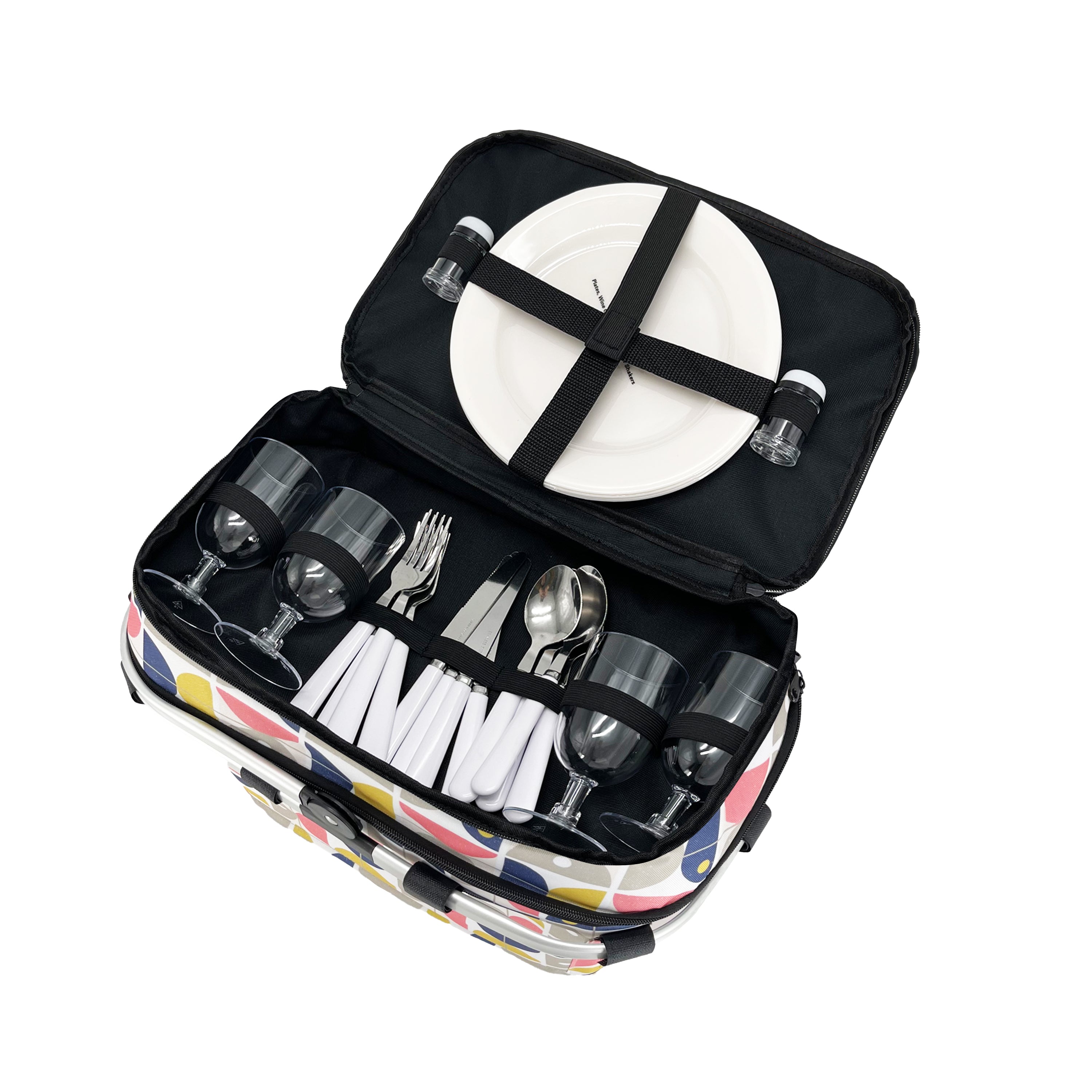 Sachi 4 Person Insulated Picnic Basket  - Nordic Geo