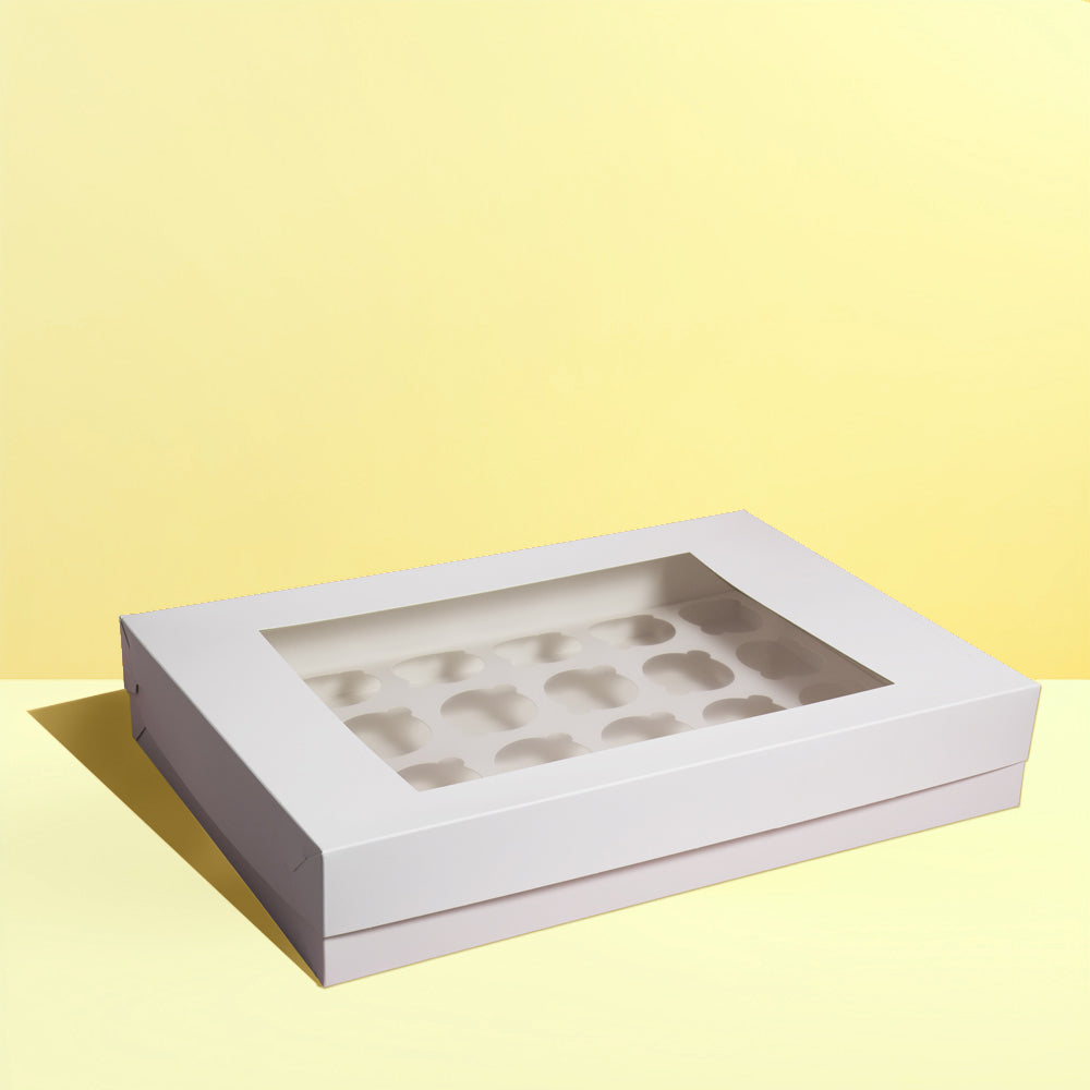 Papyrus Tall Cupcake Box 24 Cupcake White