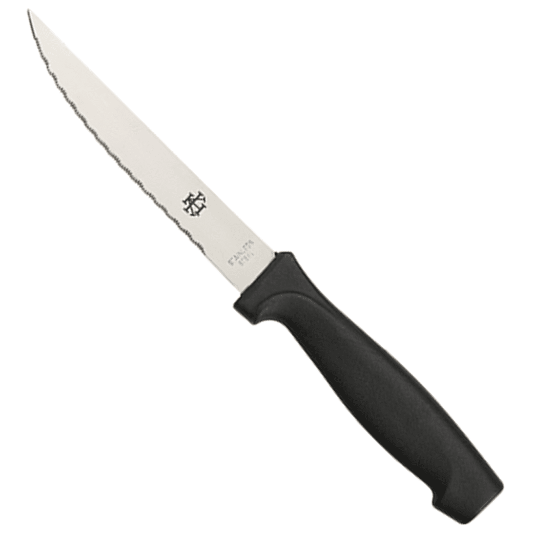KH Kharve Steak Knife Plastic Handle Black Point Tip S/Steel
