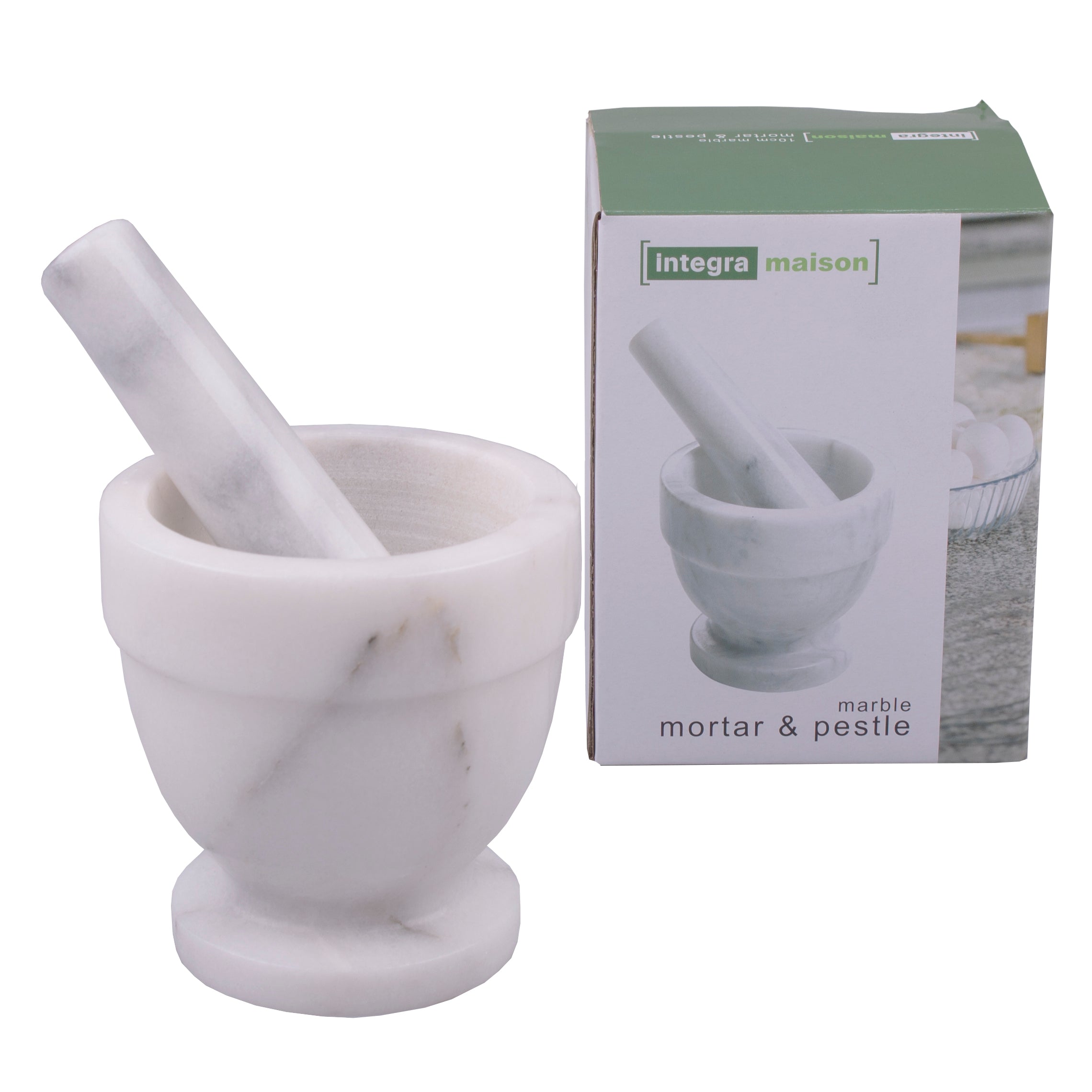 Integra Maison Grey Marble Mortar & Pestle – 10cm