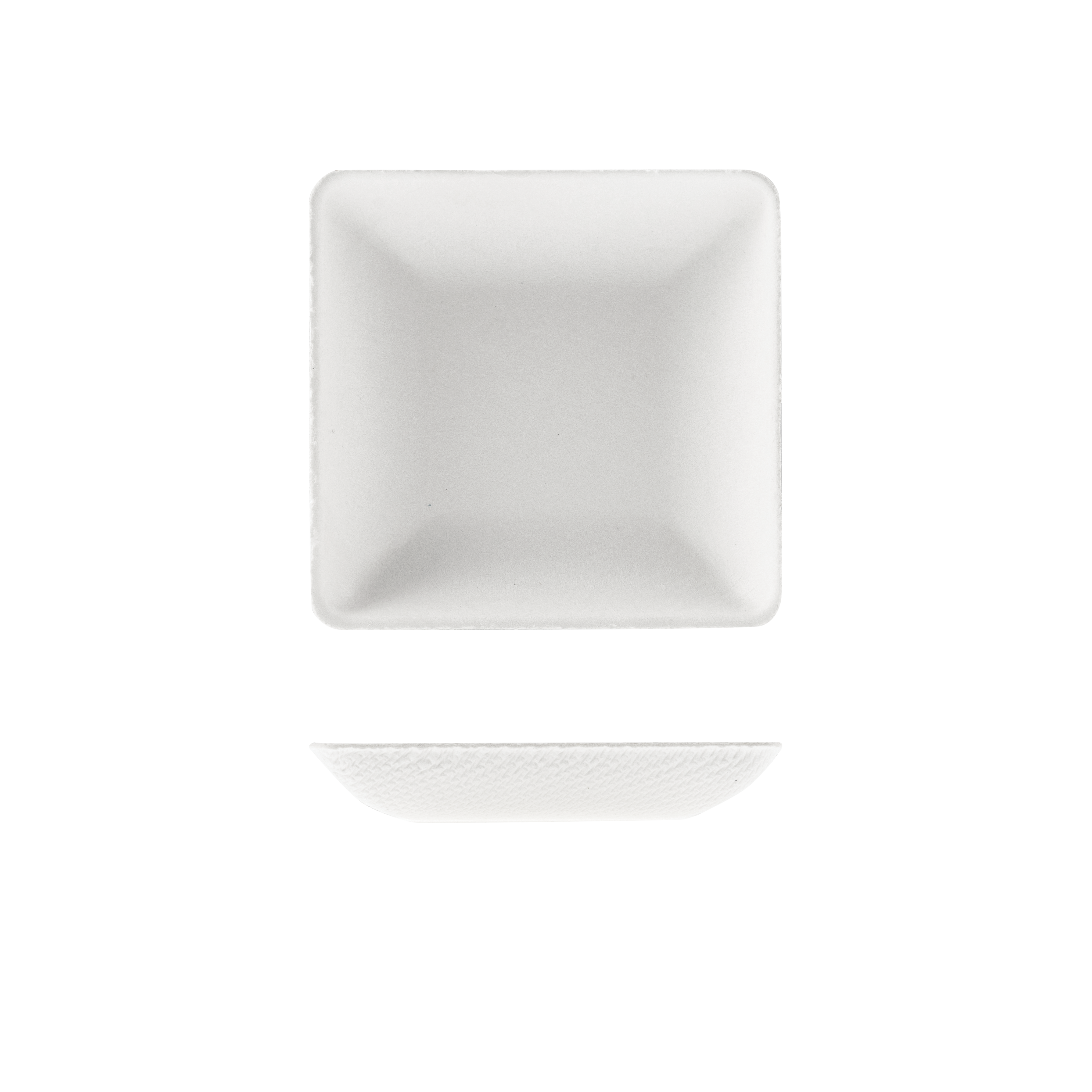 Belix Square Plate Canape Dish (65x65x120mm Pack of 50 - White) (Carton)