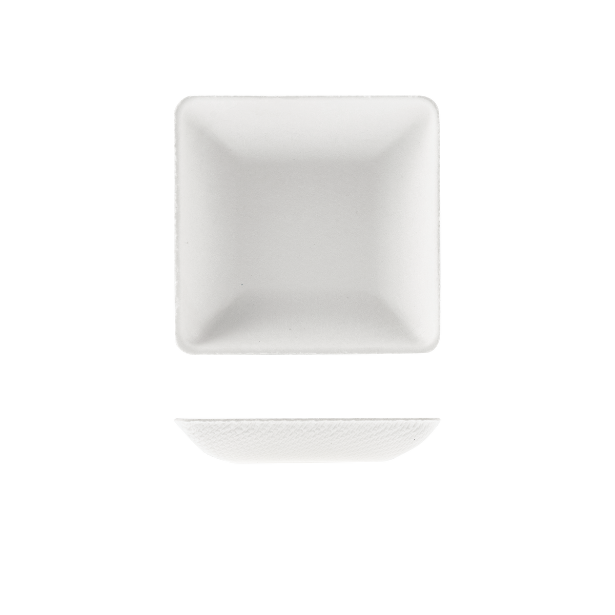 Belix Square Plate Canape Dish (65x65x120mm Pack of 50 - White) (Carton)