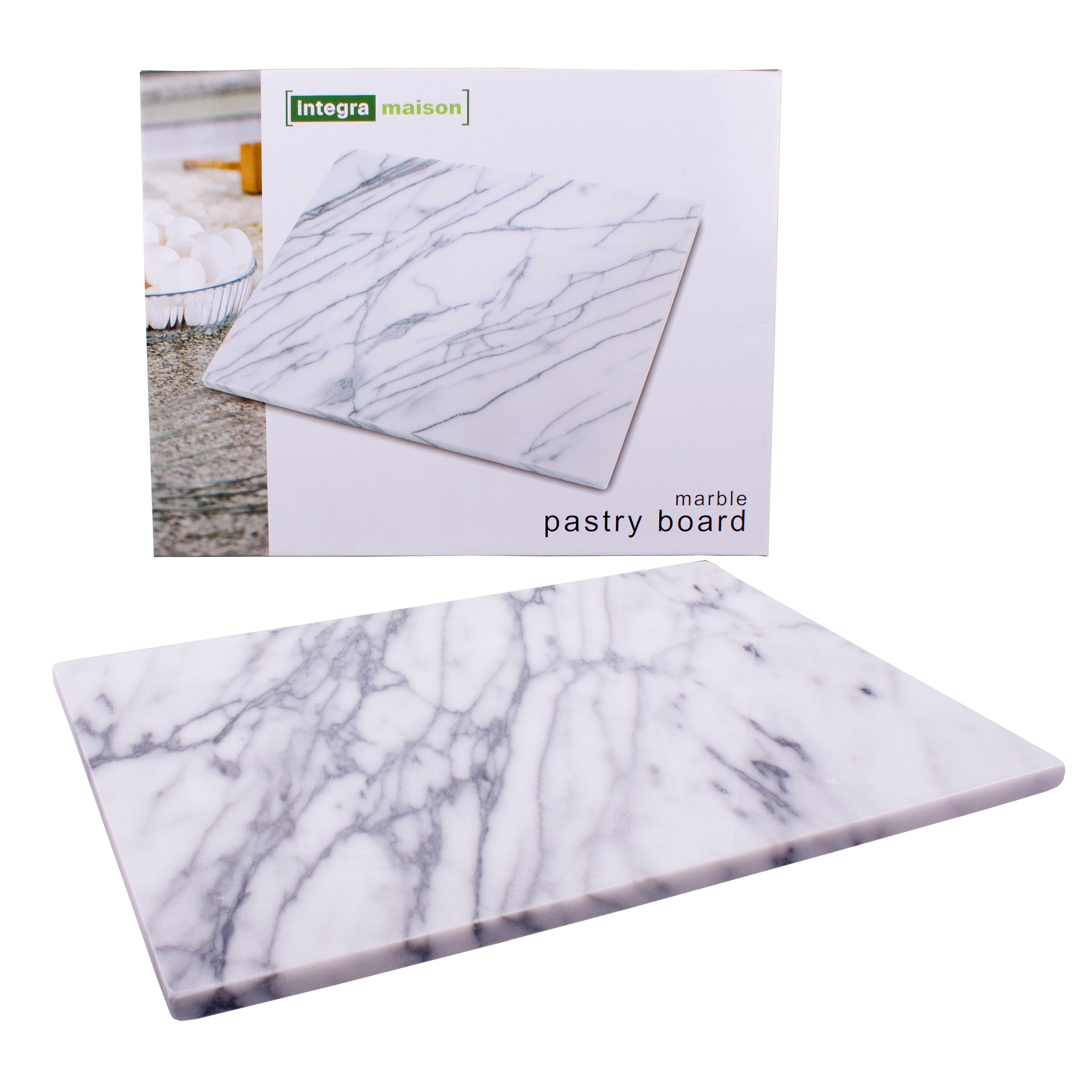Integra Maison Grey Marble Pastry Board – 40 x 30cm