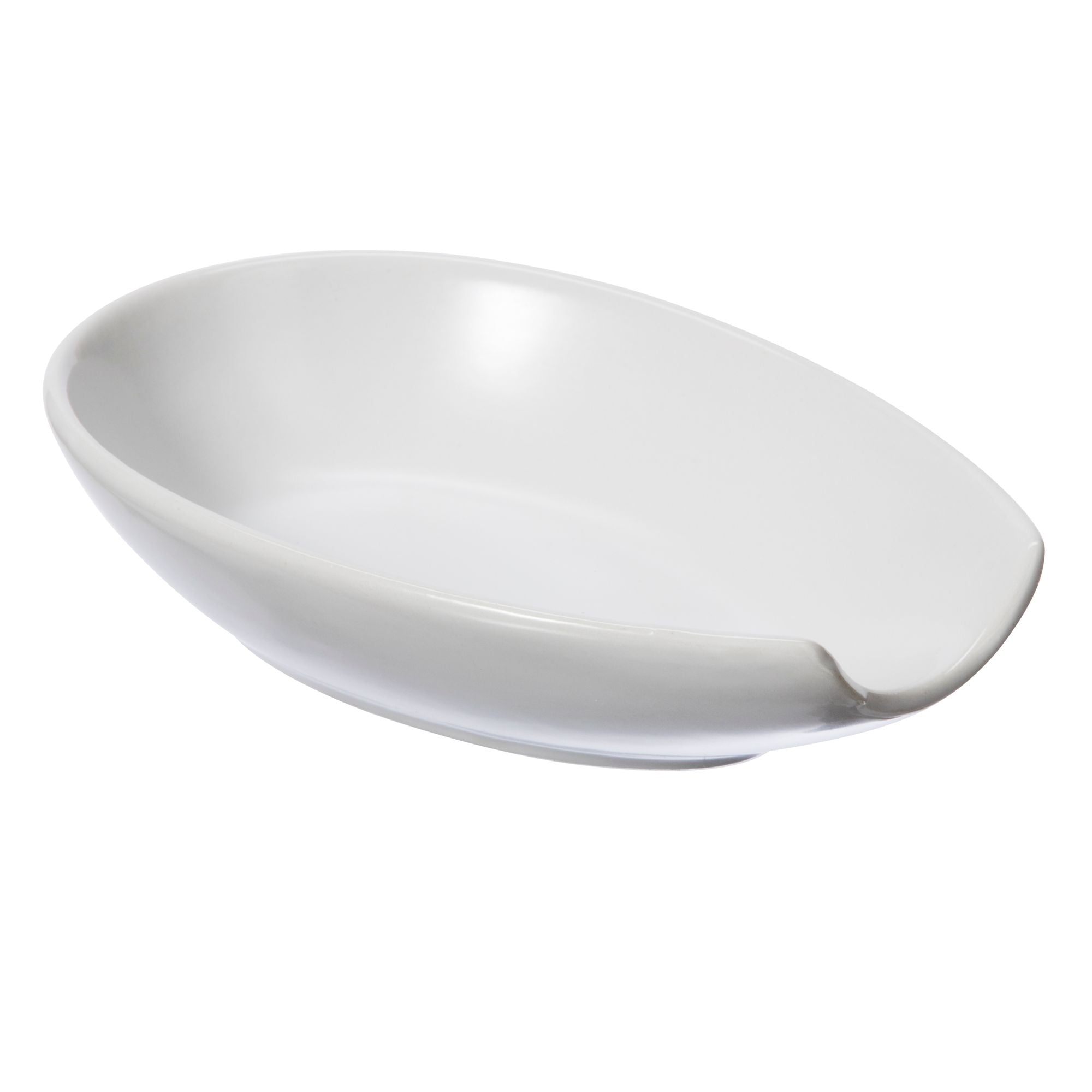 Oggi Spooner Ceramic Spoon Rest - White