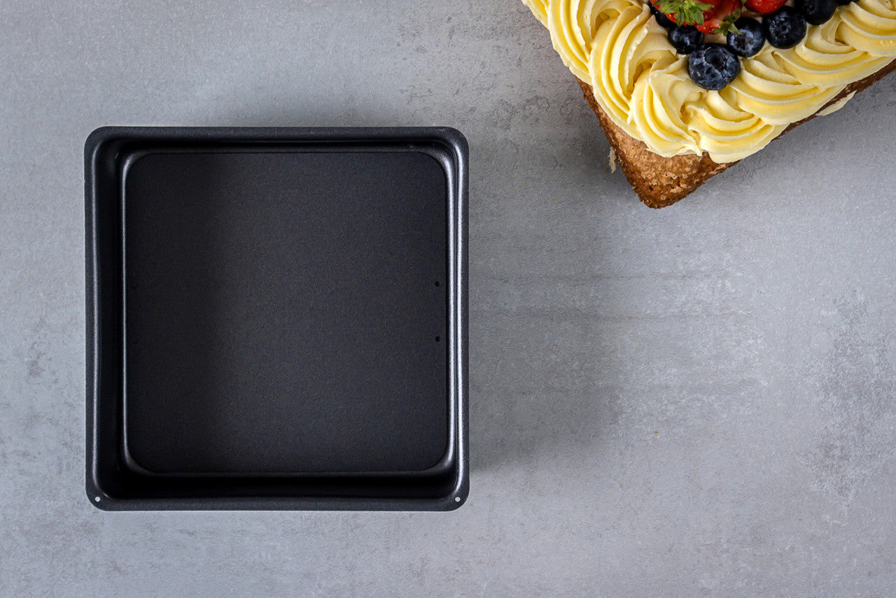 MasterCraft Non Stick Loose Base Deep Square Cake Pan 20cm
