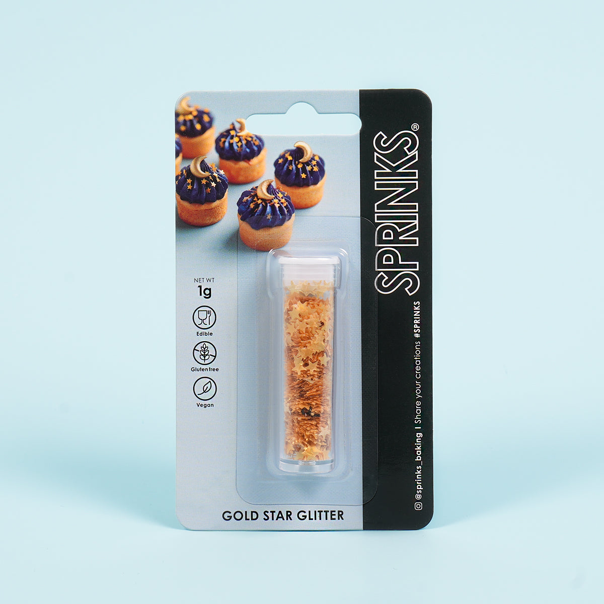 Sprinks Gold Star Glitter Shapes 1g