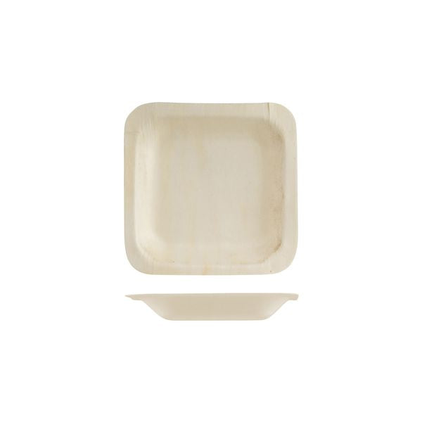 Belix Bio Wood Square Plate (115x115mm Pack of 10 - Beige)