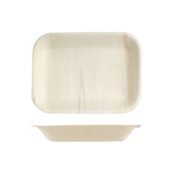 Belix Bio Wood Rectangular Bowl (220x170mm Pack of 10 - Beige)