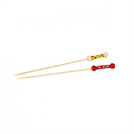 Belix Bamboo Skewer - Party Pick - 120mm (100pcs/Pack) (Assorted Colours)
