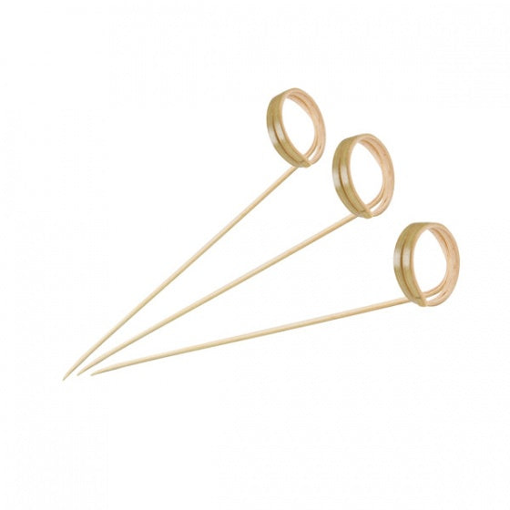 Belix Bamboo Skewer - Twist 120mm (100pcs/Pack) (Beige)